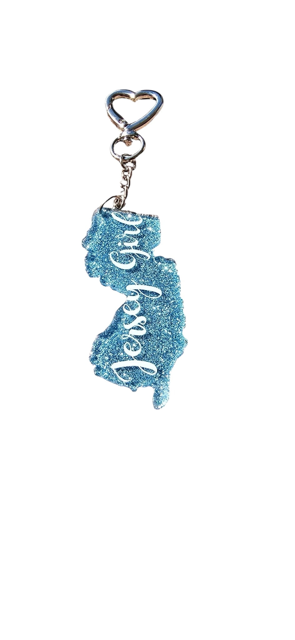 Jersey Girl State Keychain Bag Tag Accessory NJ State Pride Gift