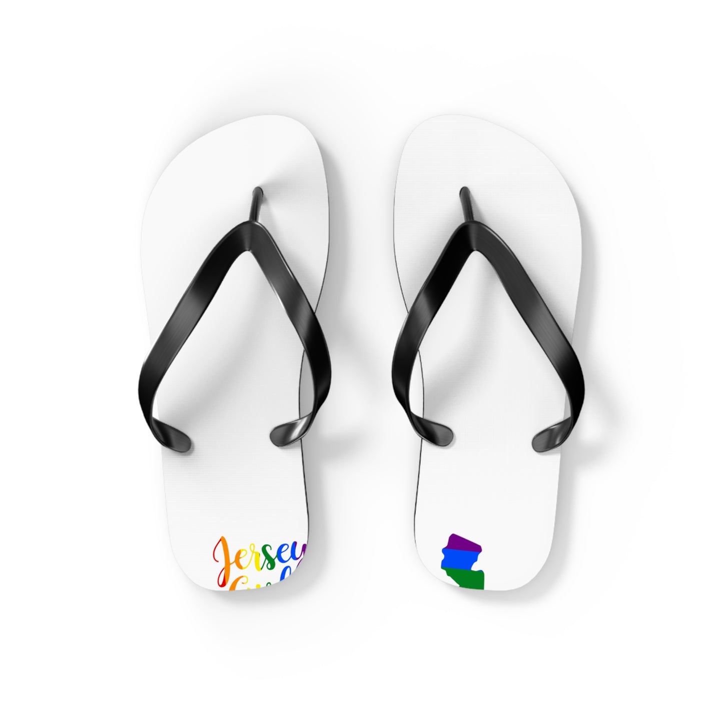Flip Flops - Jersey Girl Rainbow Pride