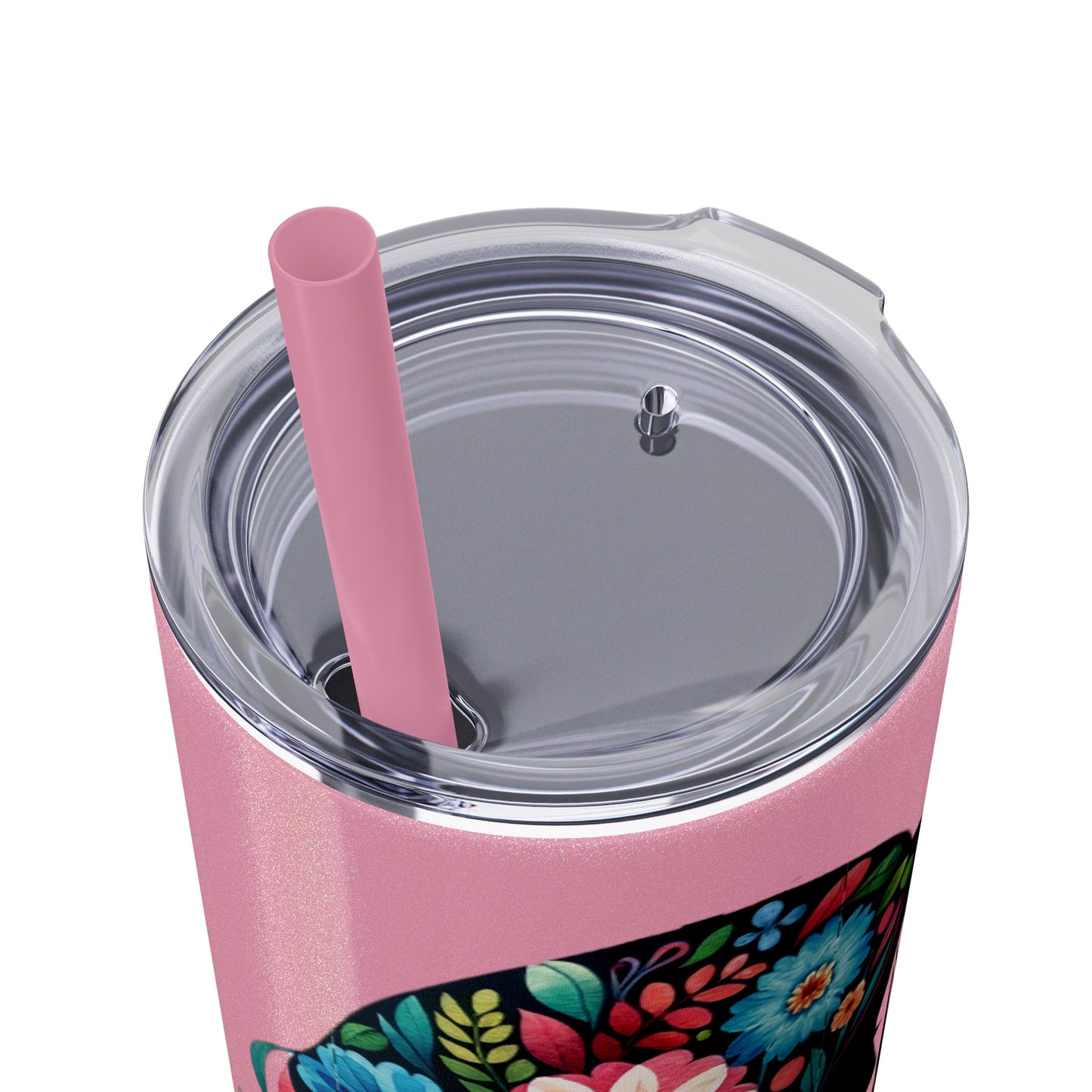 Mom Mother Child Mothers Day Skinny Tumbler with Straw, 20oz