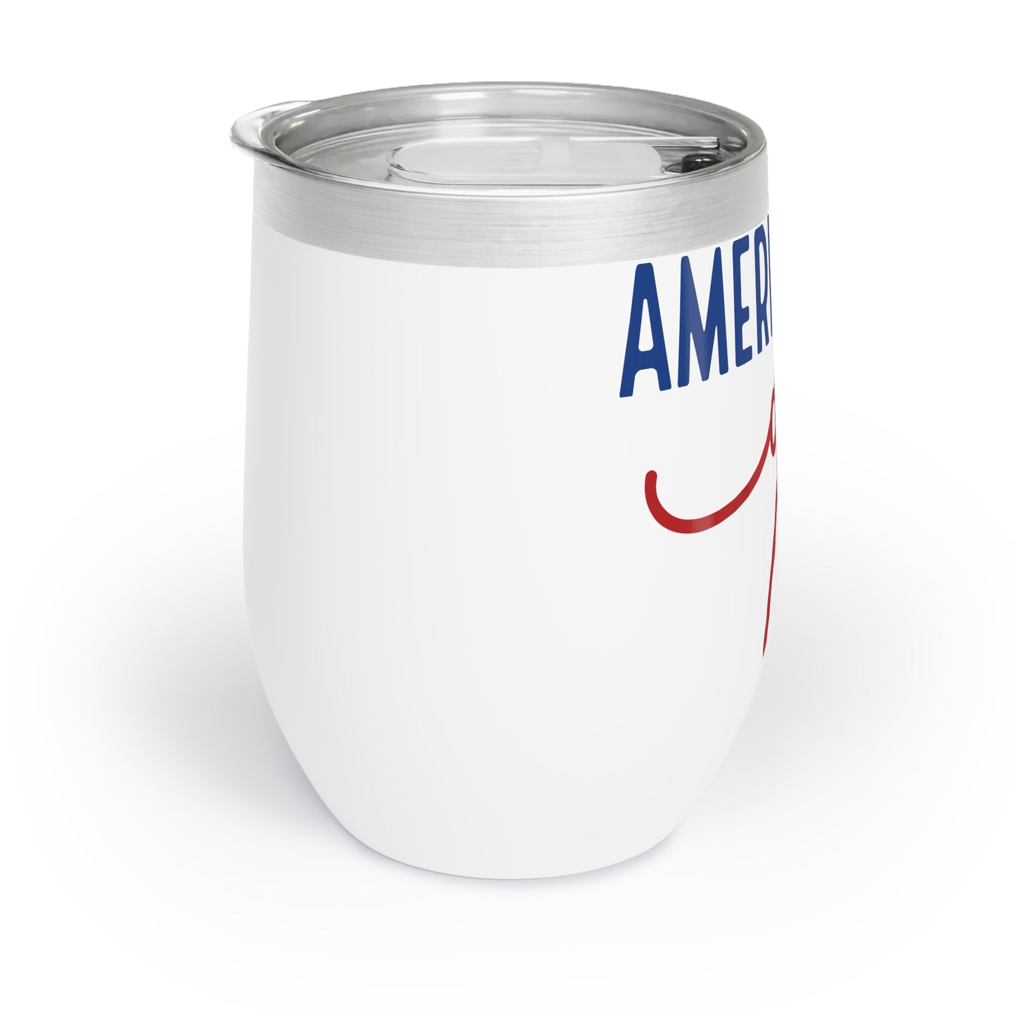 American Girl Wine Tumbler, Chill Wine Mug, Funny Gift for Her, Summer Drinkware, Party Accessory