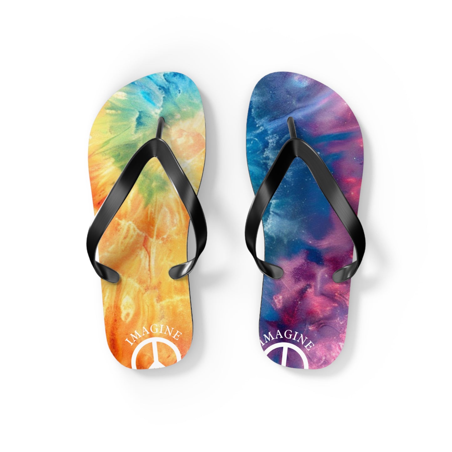 Colorful Tie-Dye Flip Flops | Fun Summer Sandals, Beach Footwear, Festival Shoes, Vacation Essentials, Relaxed Vibe, Gift Idea