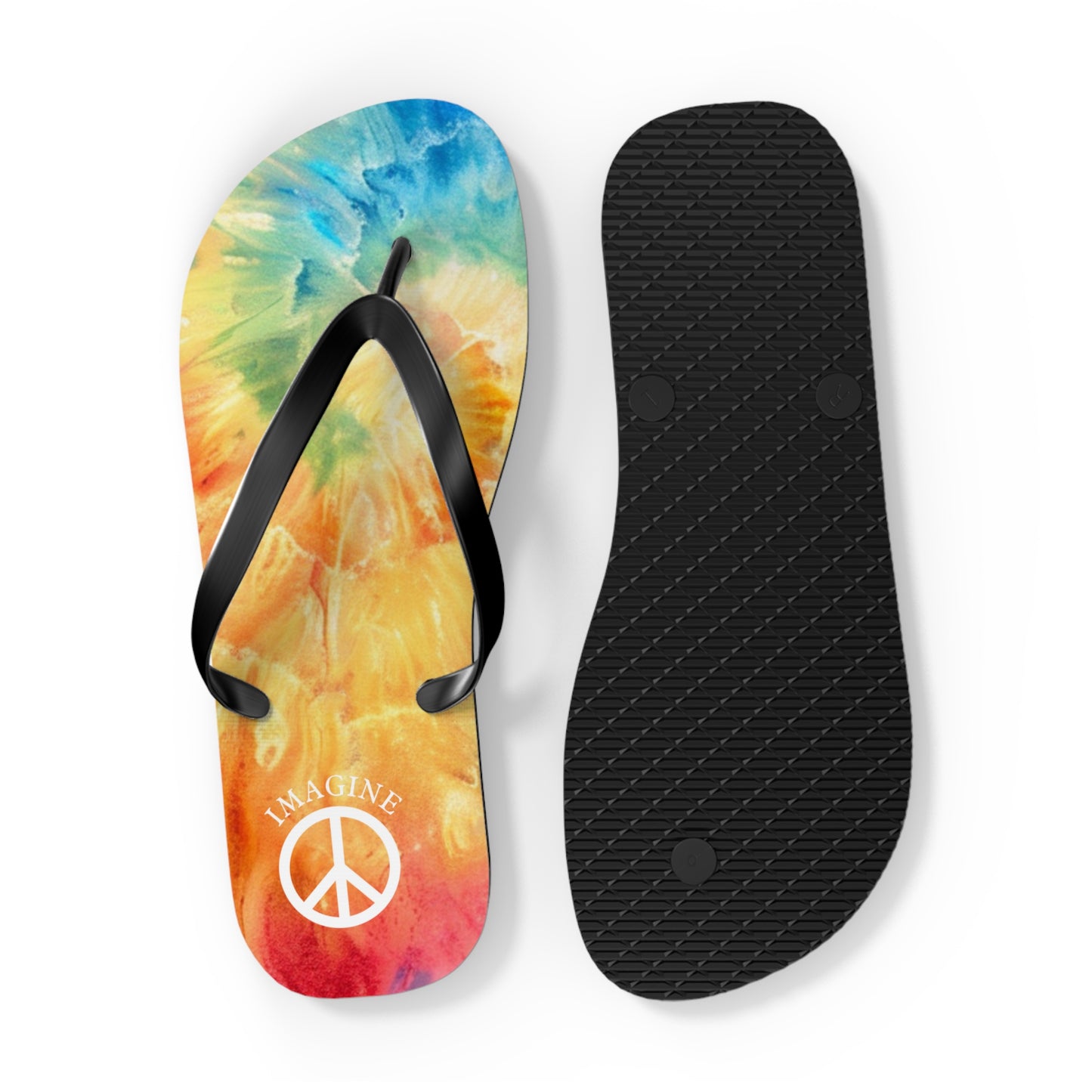 Colorful Tie-Dye Flip Flops | Fun Summer Sandals, Beach Footwear, Festival Shoes, Vacation Essentials, Relaxed Vibe, Gift Idea