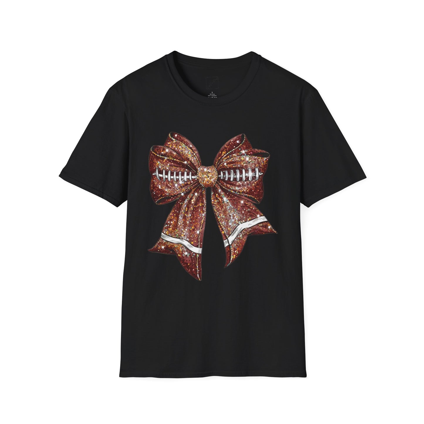 Football Bow Unisex T-Shirt | Sports Fan Apparel, Game Day Shirt, Gift for Him/Her, Casual Wear, Holiday Outfit