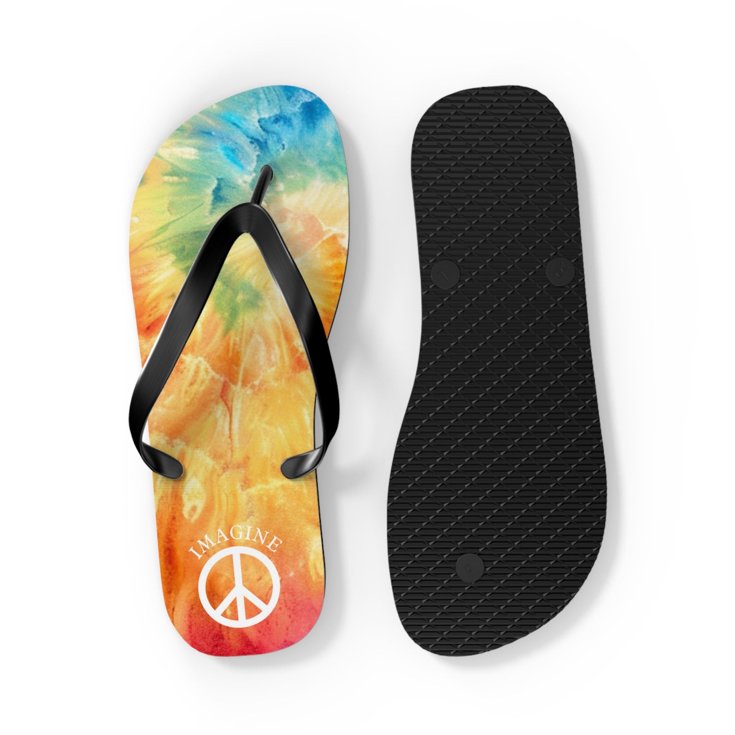 Colorful Tie-Dye Flip Flops | Fun Summer Sandals, Beach Footwear, Festival Shoes, Vacation Essentials, Relaxed Vibe, Gift Idea