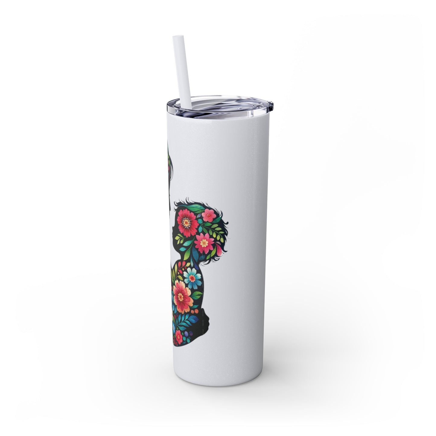 Mom Mother Child Mothers Day Skinny Tumbler with Straw, 20oz
