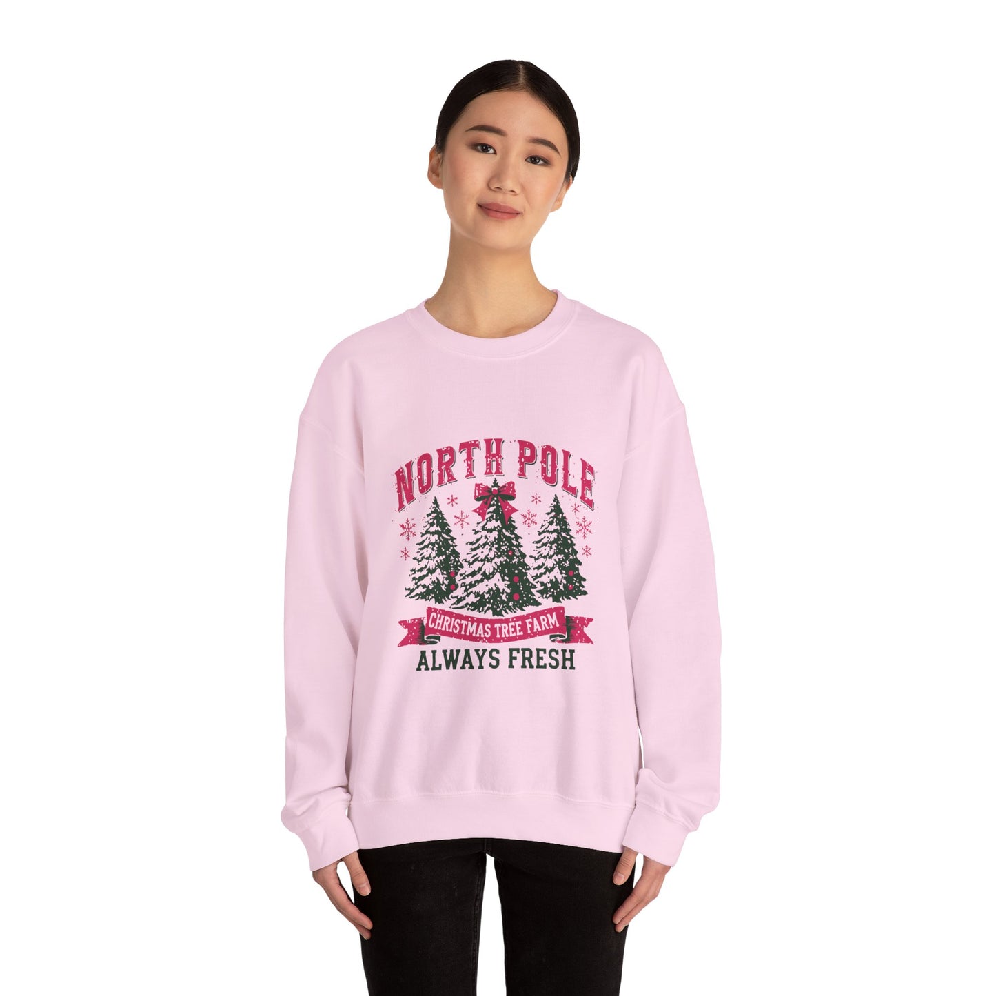 North Pole Christmas Tree Farm Unisex Heavy Blend™ Crewneck Sweatshirt