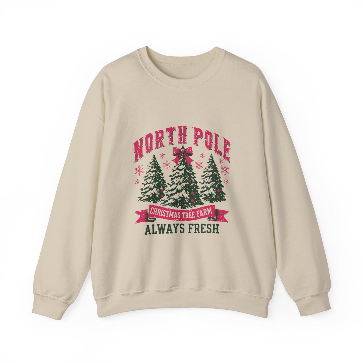 North Pole Christmas Tree Farm Unisex Heavy Blend™ Crewneck Sweatshirt