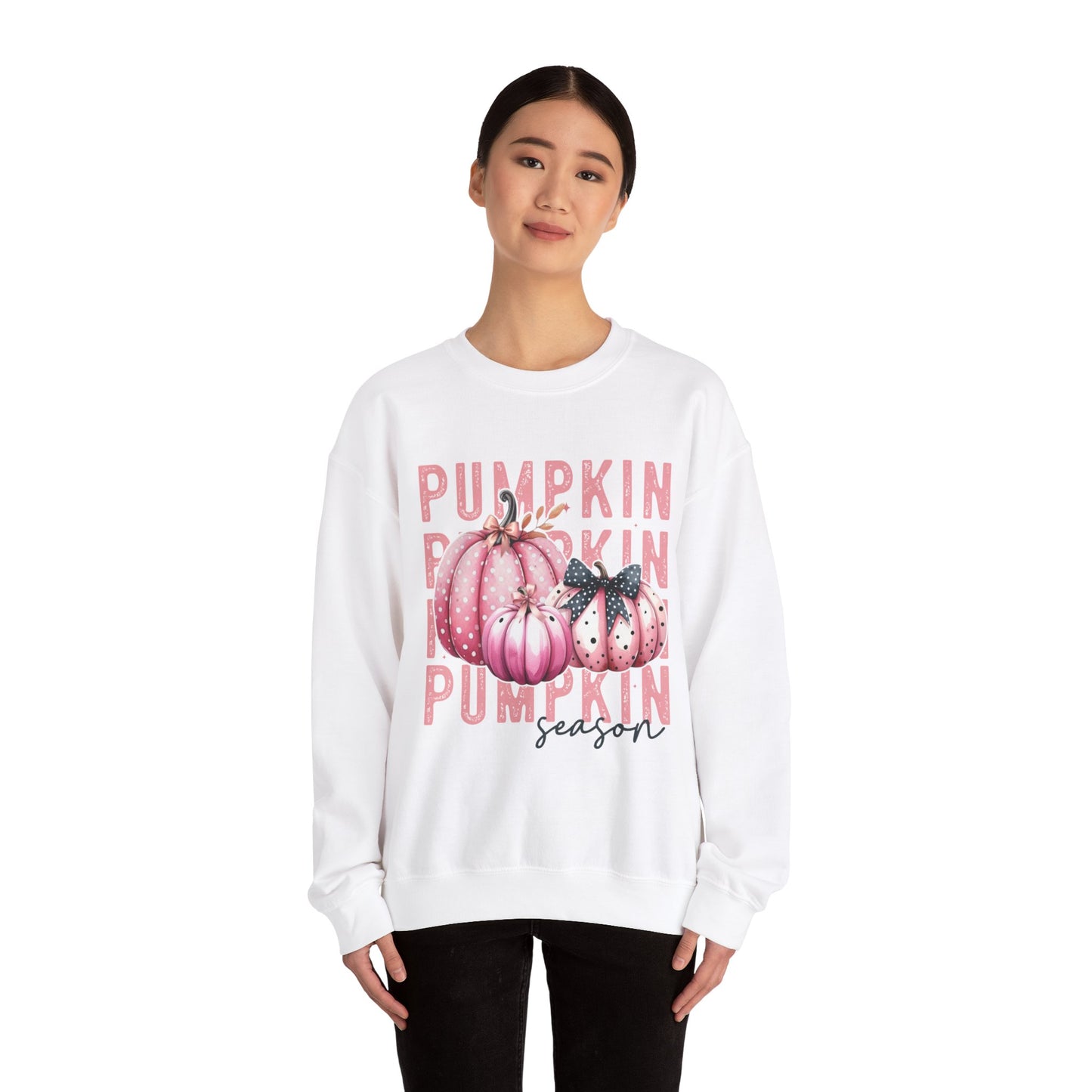 Pumpkin Season Pink Unisex Heavy Blend™ Crewneck Sweatshirt