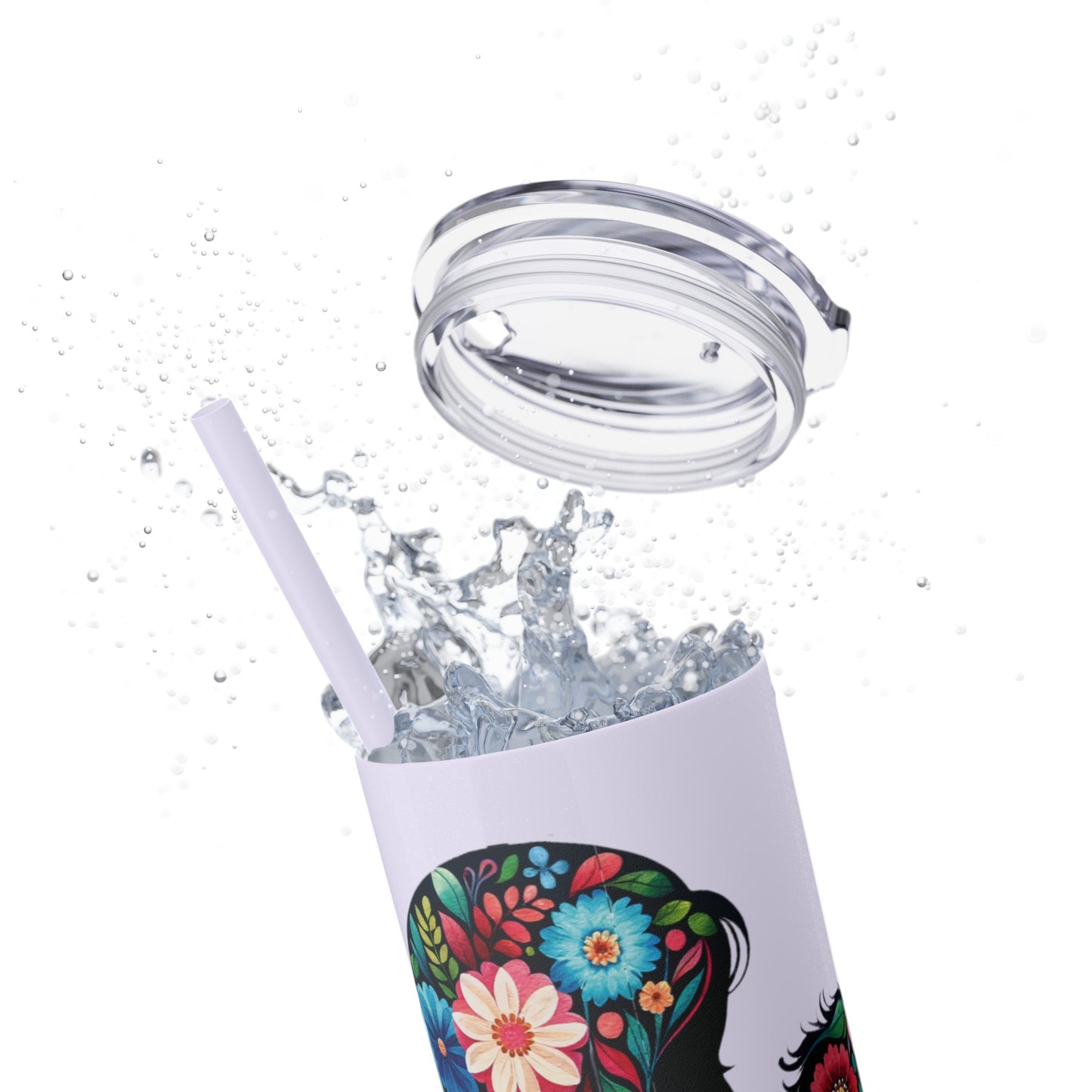 Mom Mother Child Mothers Day Skinny Tumbler with Straw, 20oz