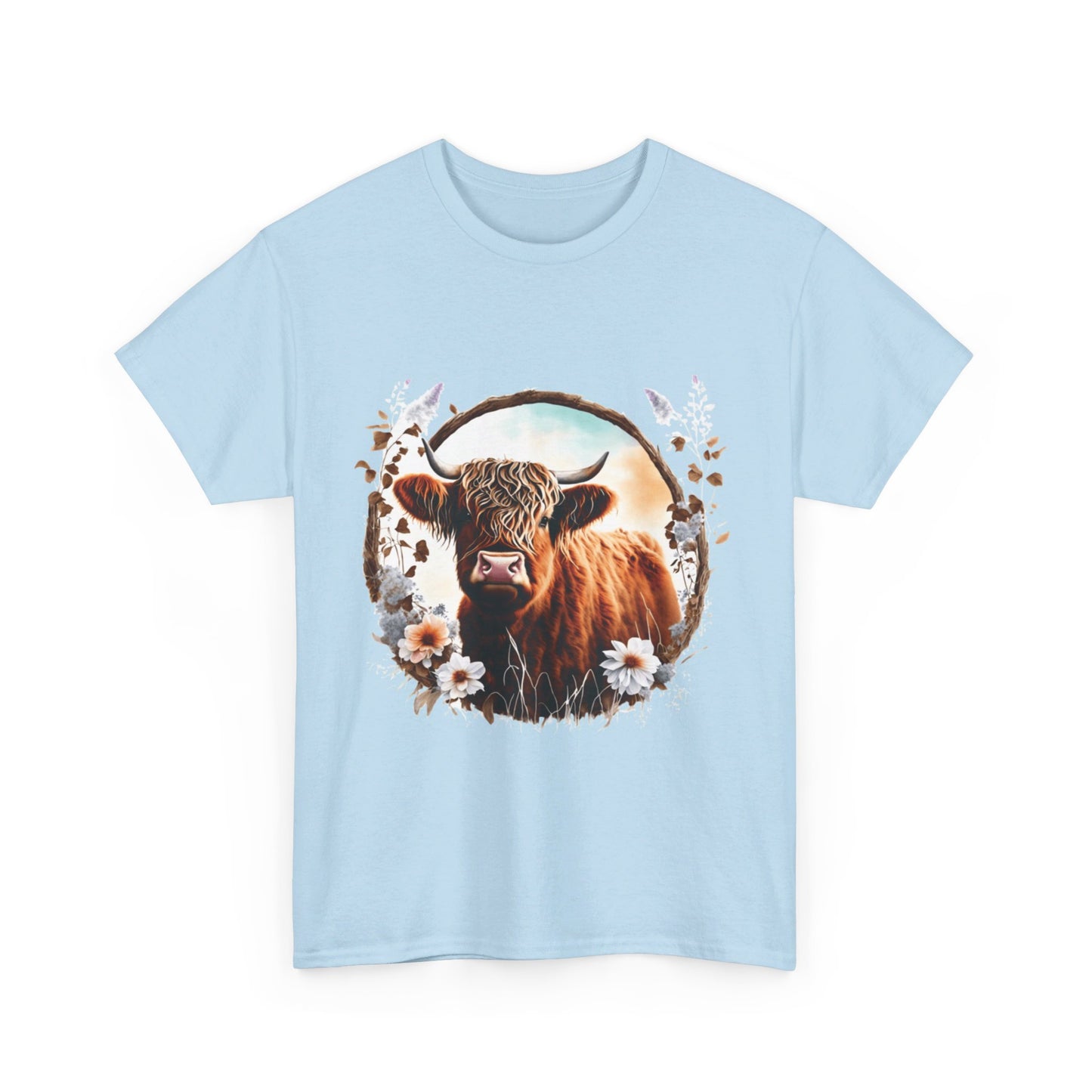 Highland Cattle Cow Unisex Heavy Cotton Tee