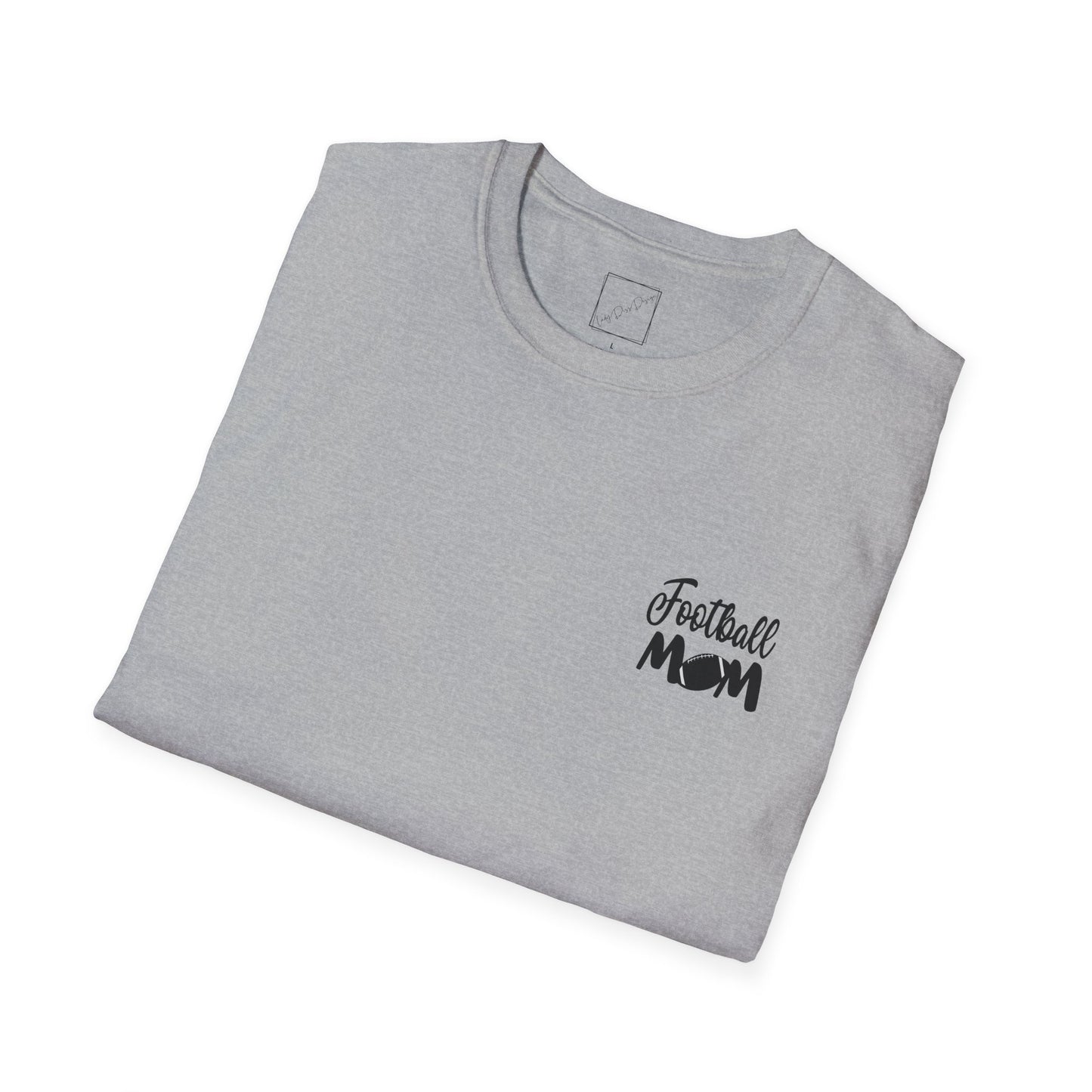 Football Mom T-Shirt, Unisex Softstyle Tee for Sports Moms, Gift for Football Fans, Casual Wear, Team Spirit Apparel