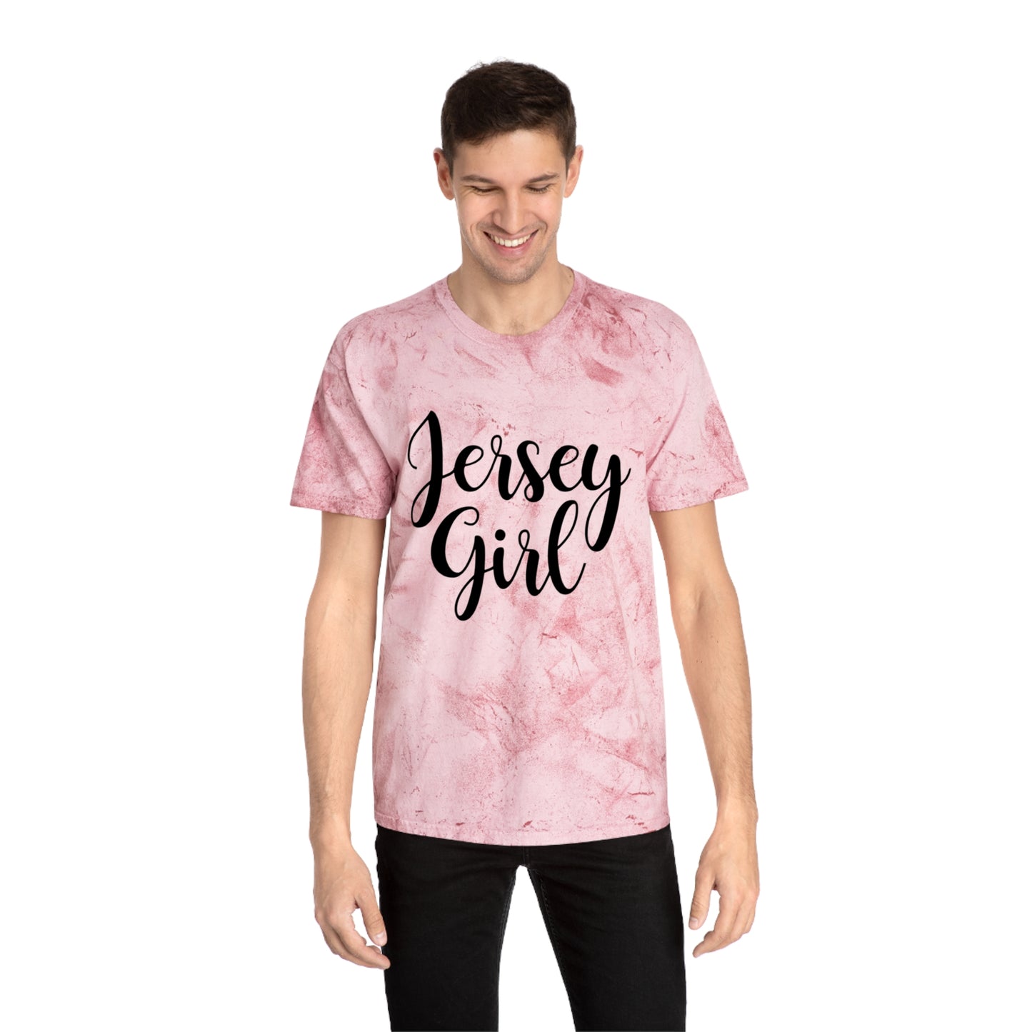 Jersey Girl Color Blast T-Shirt, Unisex Graphic Tee, Trendy Casual Wear, Gift for Her, Summer Vibes, Unique Jersey Gift