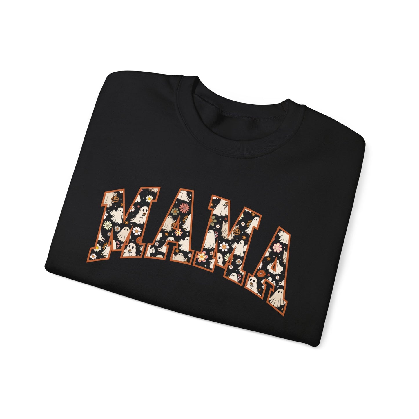 MAMA Halloween Ghost Spooky Unisex Heavy Blend™ Crewneck Sweatshirt