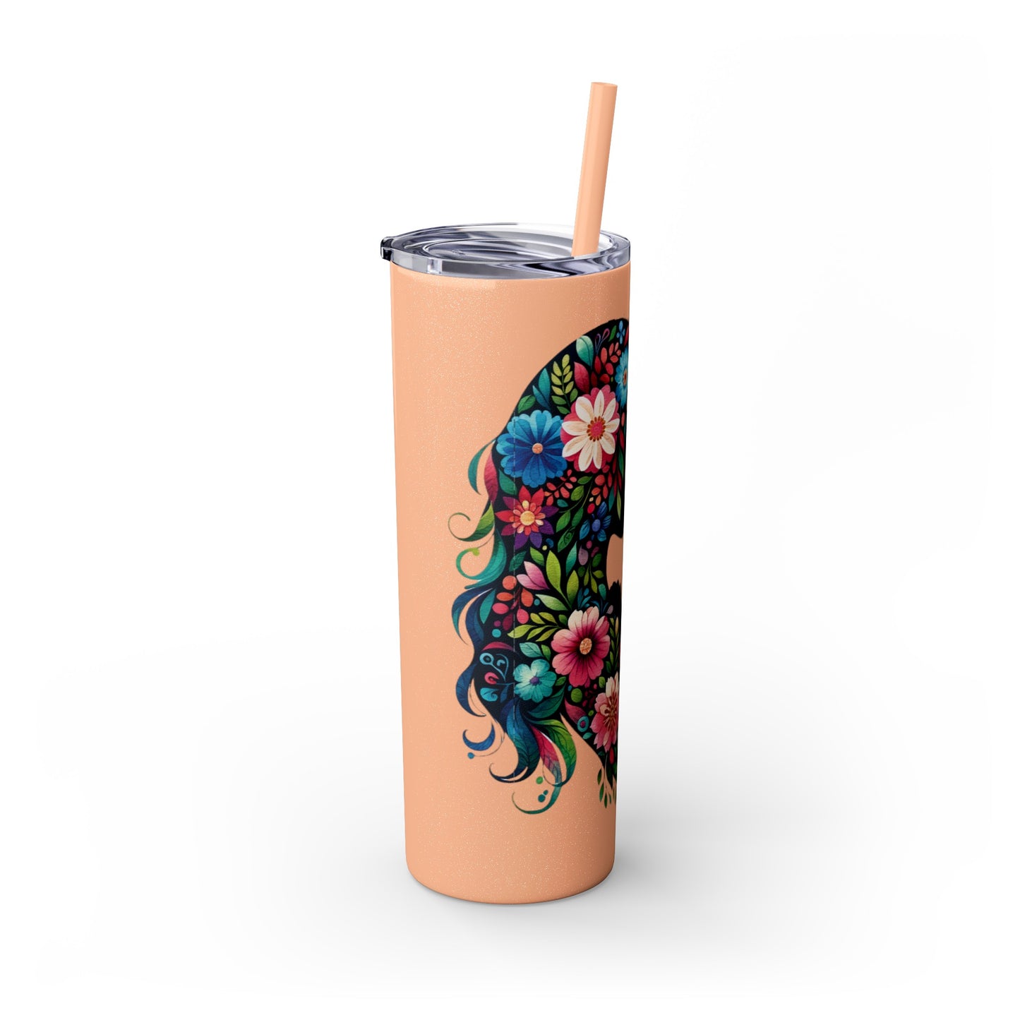 Mom Mother Child Mothers Day Skinny Tumbler with Straw, 20oz