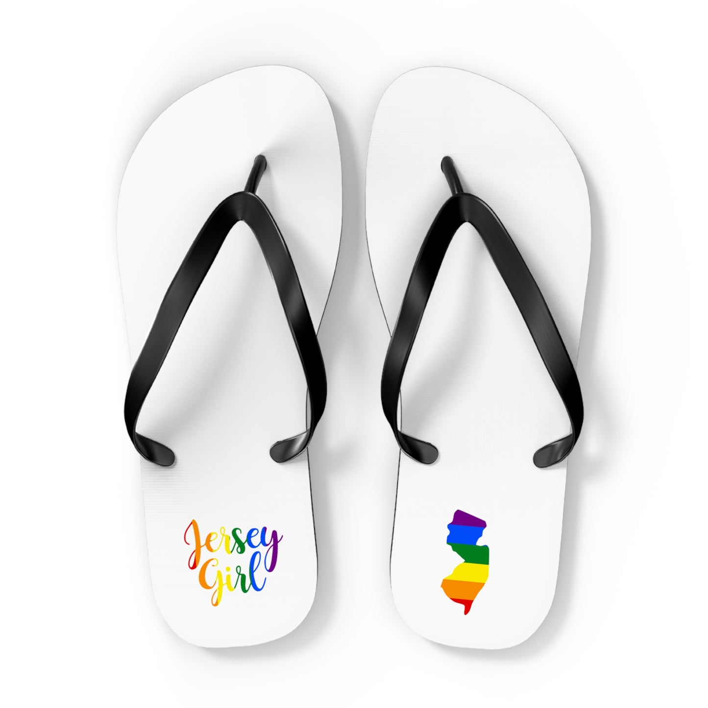 Flip Flops - Jersey Girl Rainbow Pride