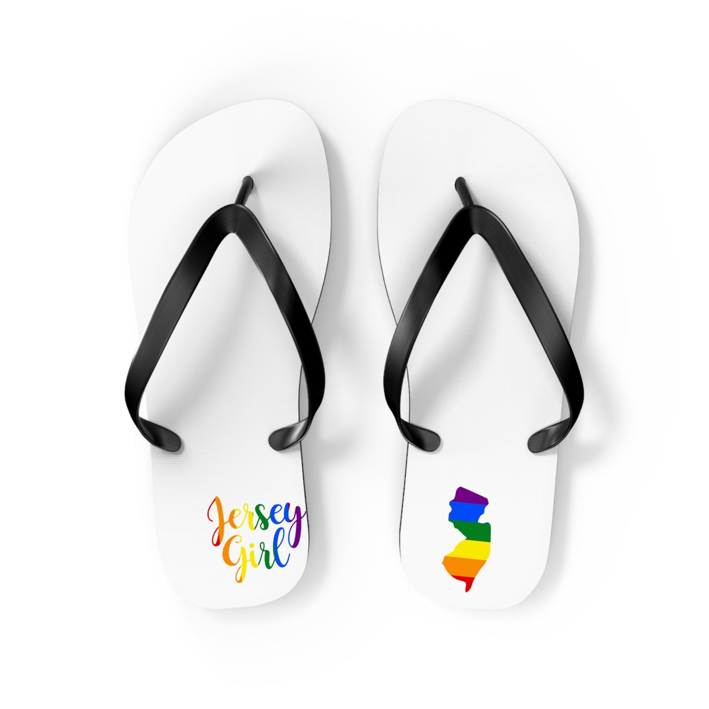 Flip Flops - Jersey Girl Rainbow Pride