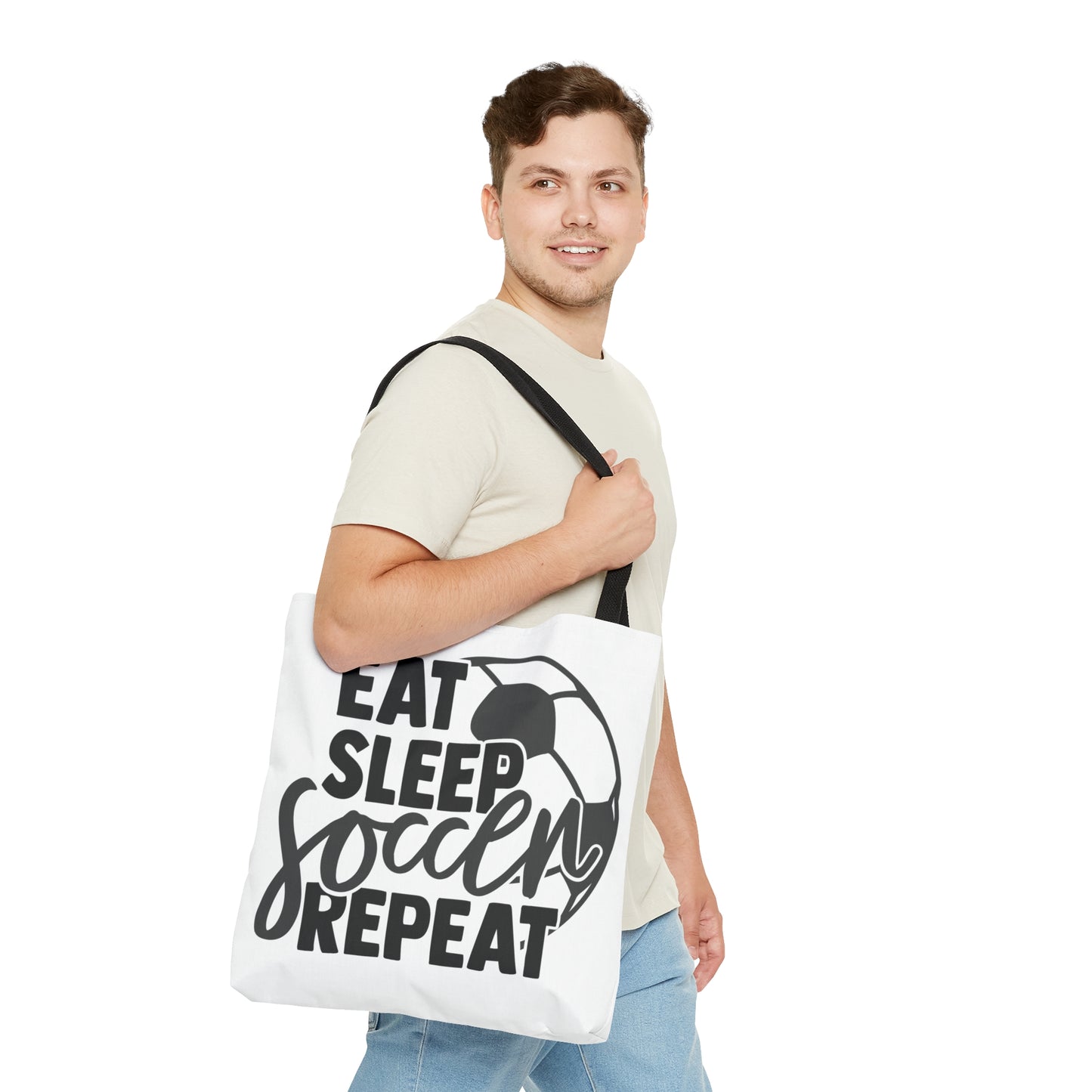 Eat Sleep Soccer Repeat AOP Tote Bag