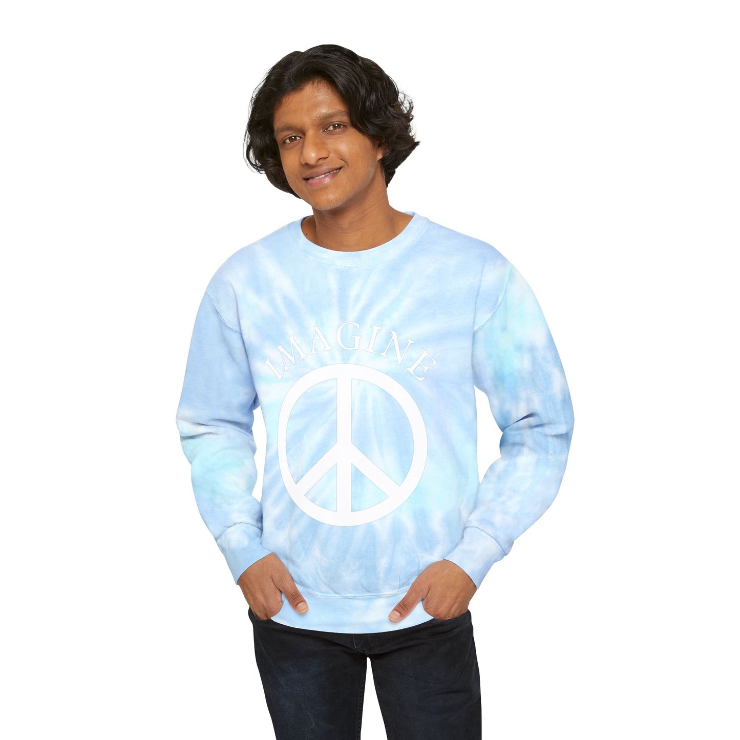 Peaceful Tie-Dye Sweatshirt – Cozy Unisex Fashion, Perfect Gift for Music Festivals, Casual Wear, Summer Parties, and Relaxation