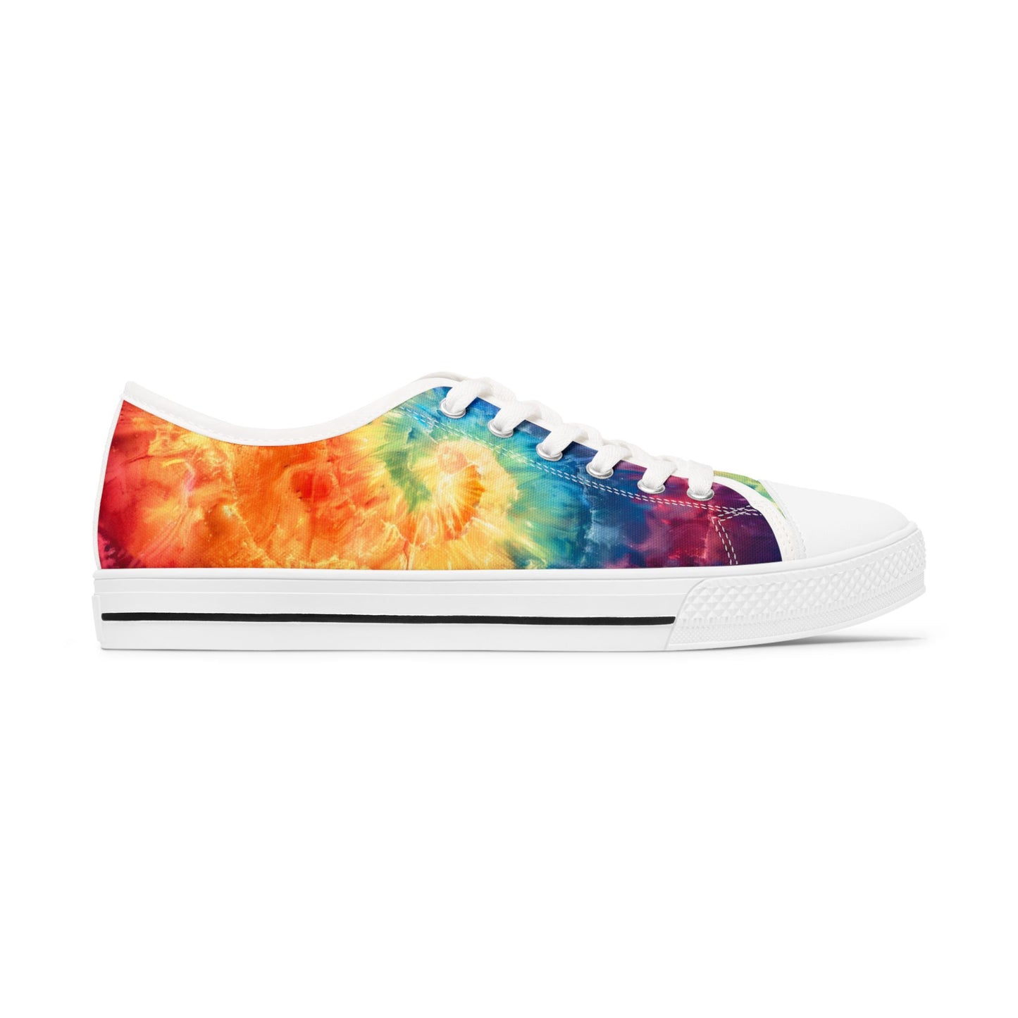 Vibrant Tie-Dye Women’s Sneakers, Retro Casual Shoes, Summer Footwear, Festival Fashion, Gift for Her, Colorful Everyday Sneakers