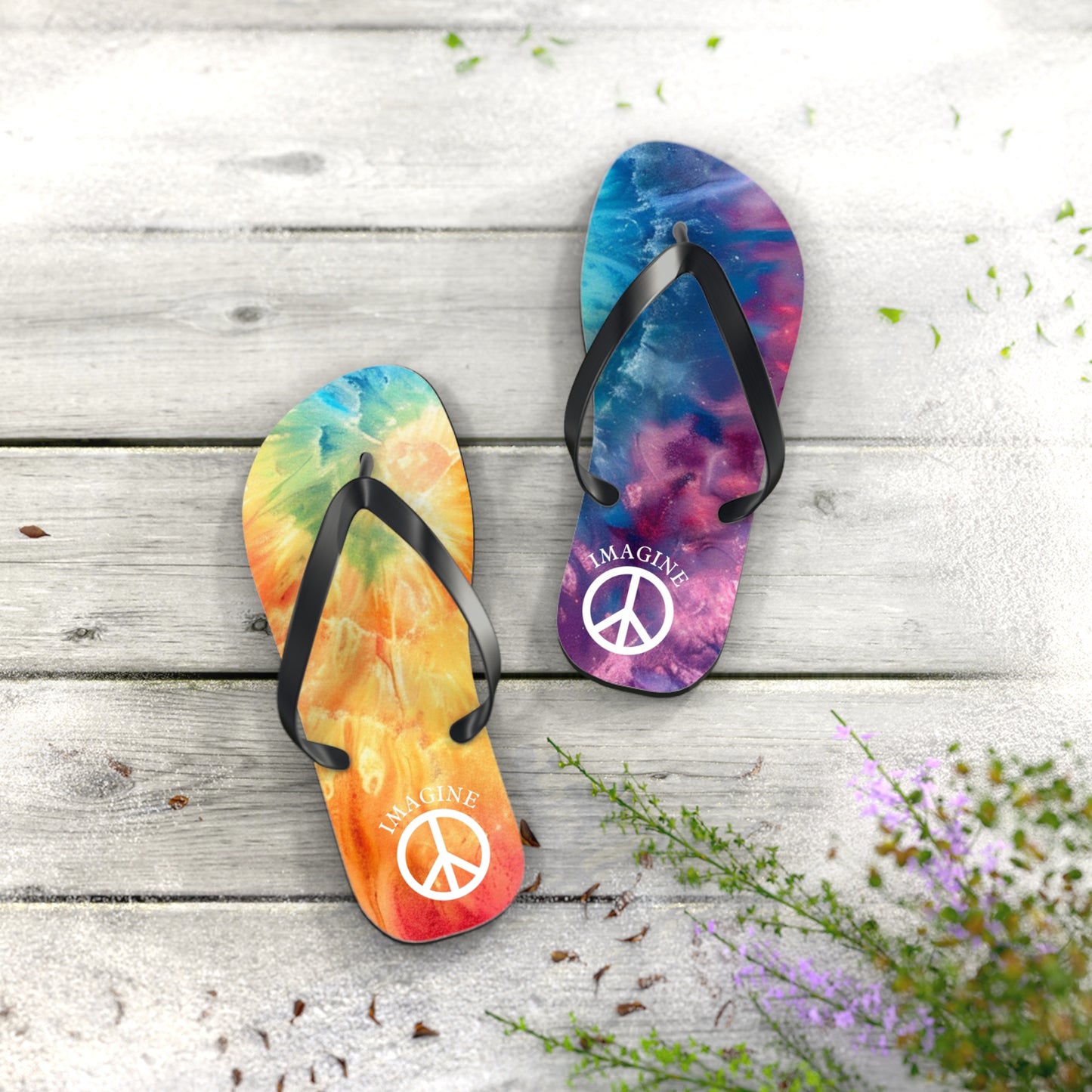 Colorful Tie-Dye Flip Flops | Fun Summer Sandals, Beach Footwear, Festival Shoes, Vacation Essentials, Relaxed Vibe, Gift Idea