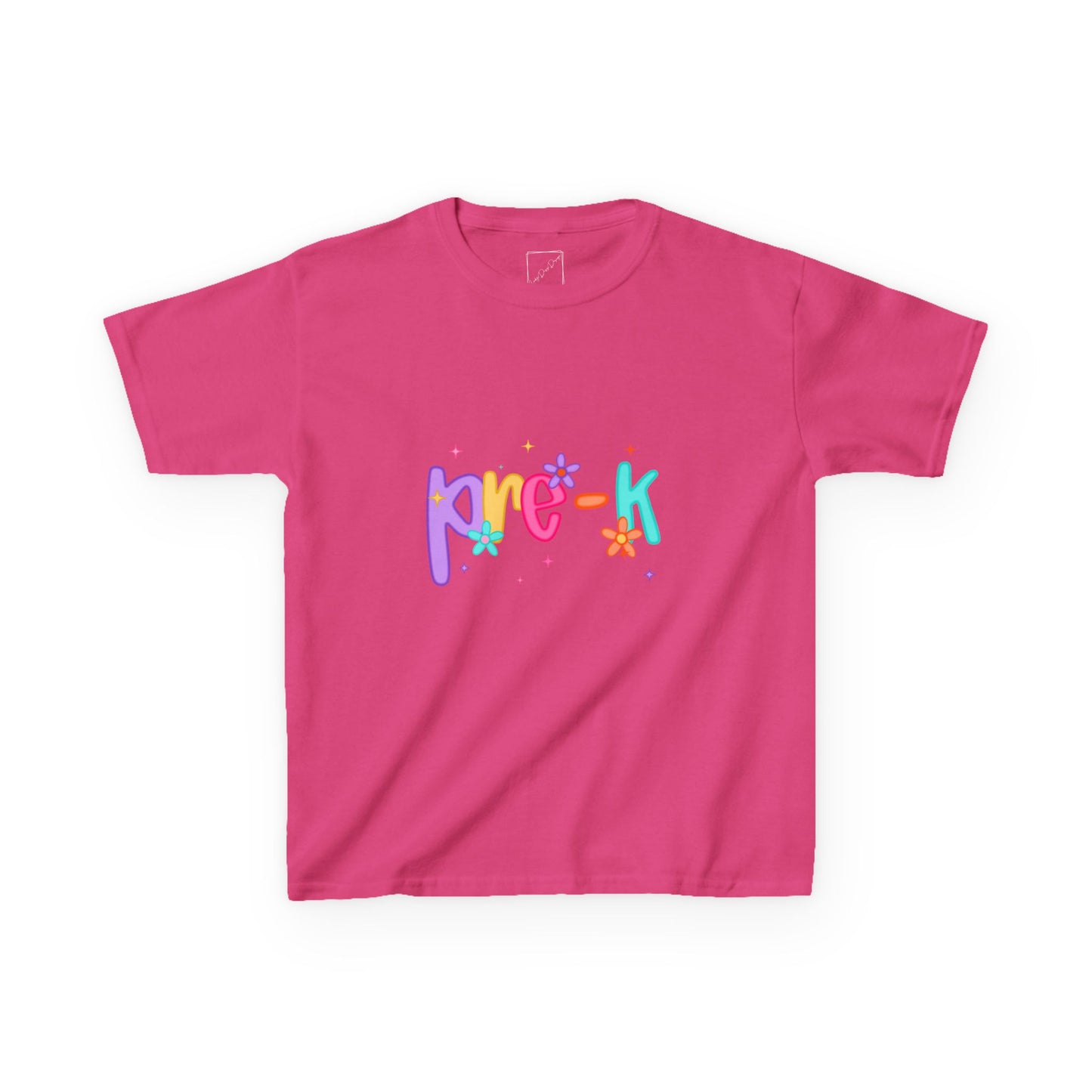 Colorful Pre-K Kids Heavy Cotton™ Tee | Fun T-Shirt for Preschool, Birthday Gift, Playtime Outfit, Toddler Apparel, Summer Wear