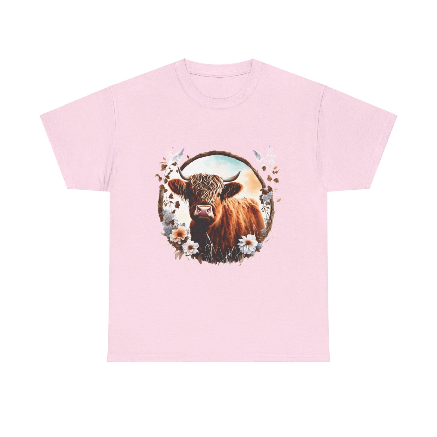 Highland Cattle Cow Unisex Heavy Cotton Tee