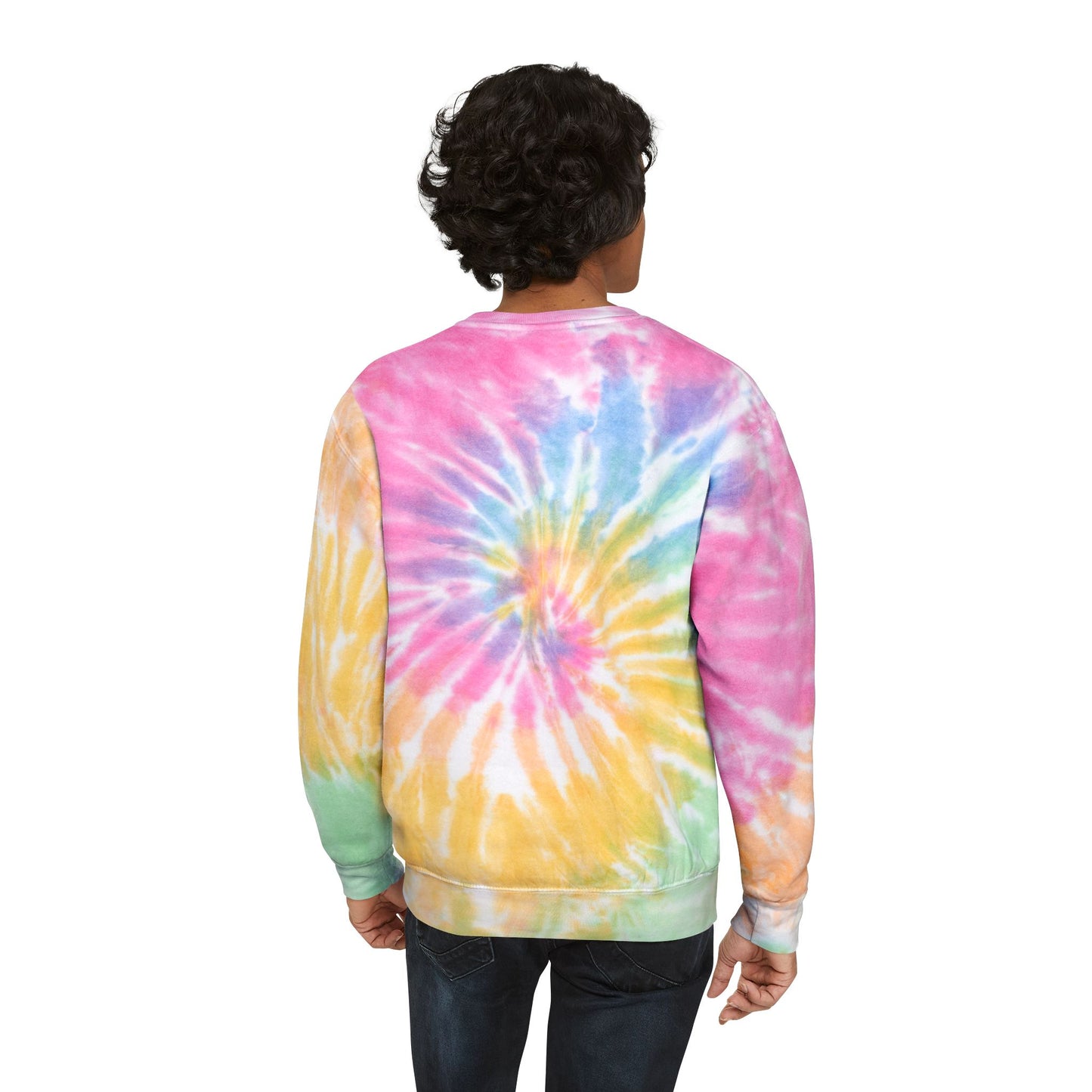 Good Vibes Unisex Tie-Dye Sweatshirt, Cozy Pullover for Relaxation, Gift for Friends, Summer Festivals, Beach Days, Casual Style