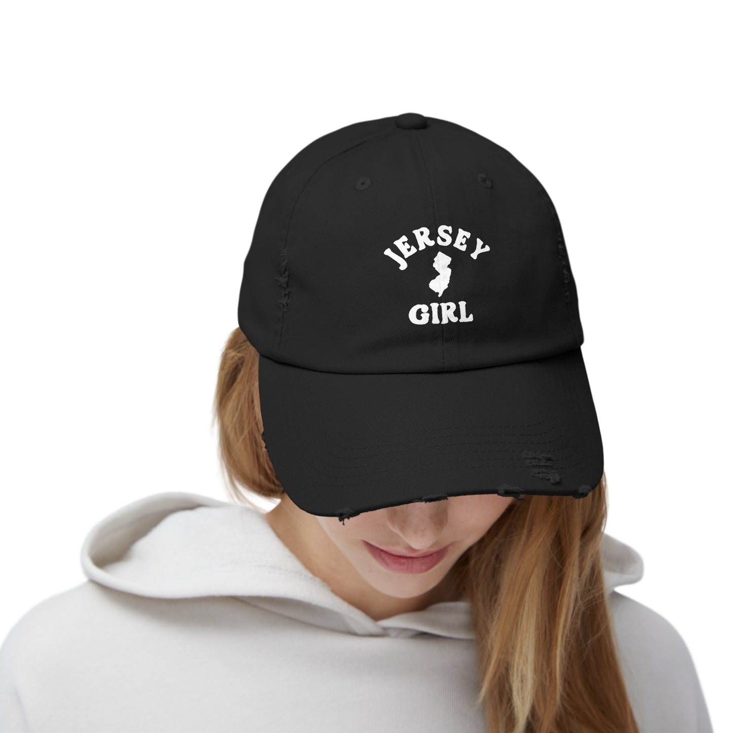 Jersey Girl Hat Unisex Distressed Cap