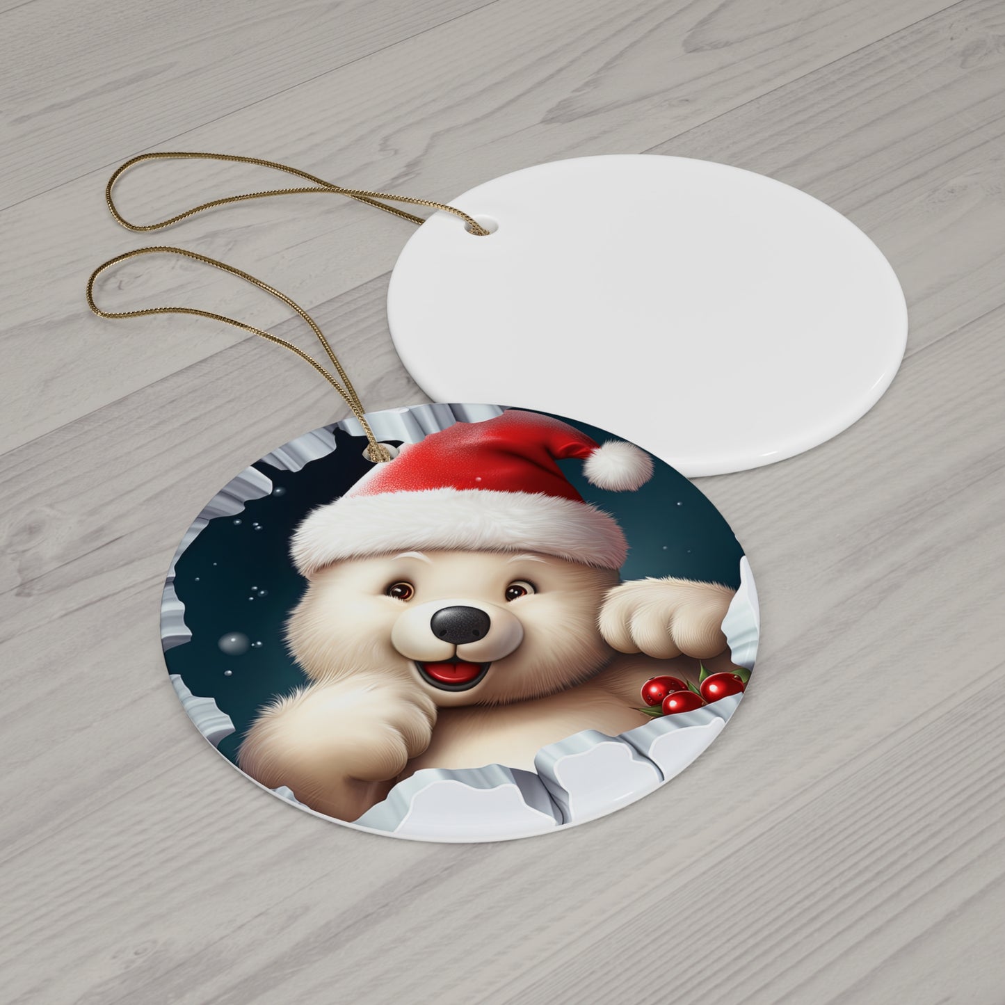 Polar Bear Breakthrough 3D Ceramic Ornament, 4 Shapes