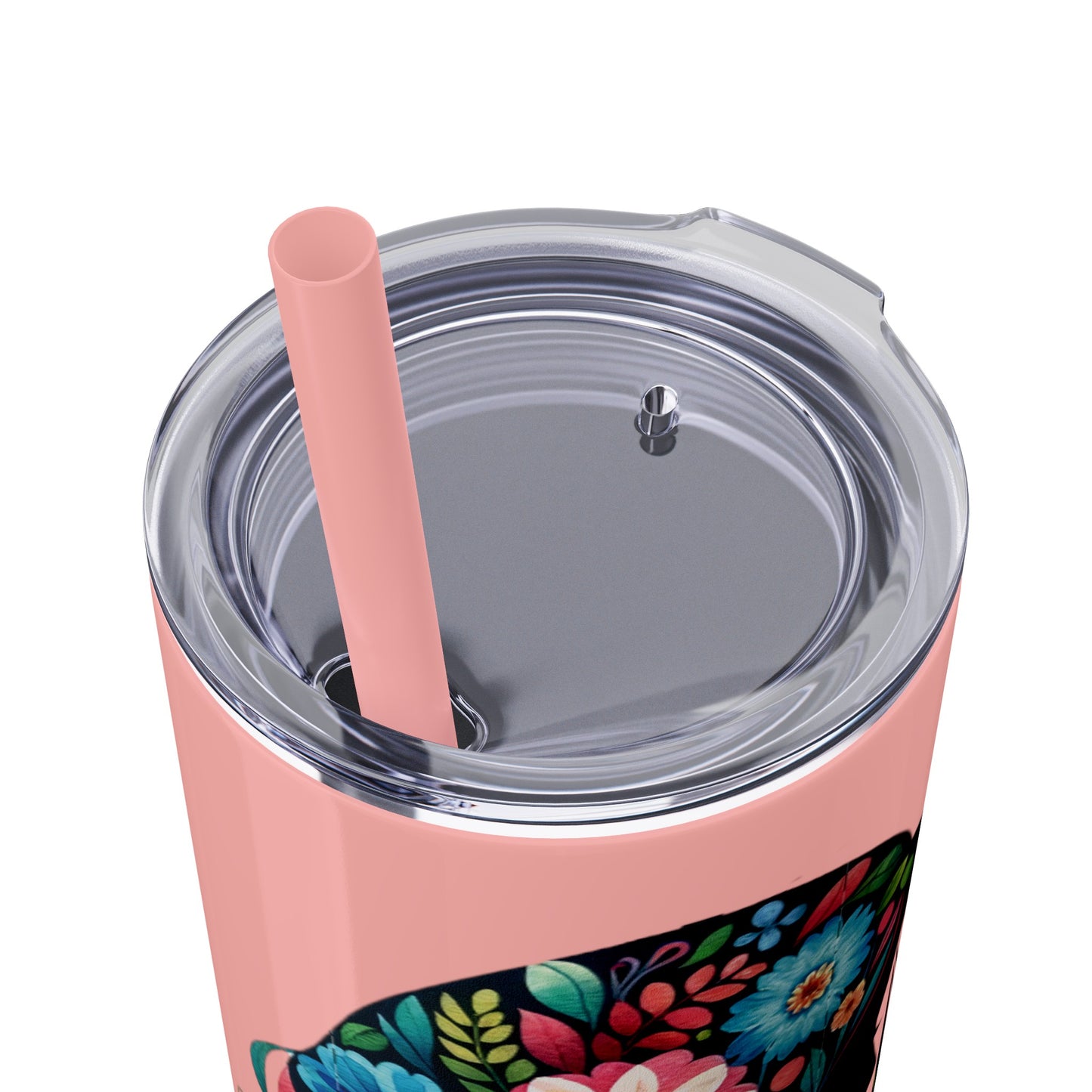 Mom Mother Child Mothers Day Skinny Tumbler with Straw, 20oz