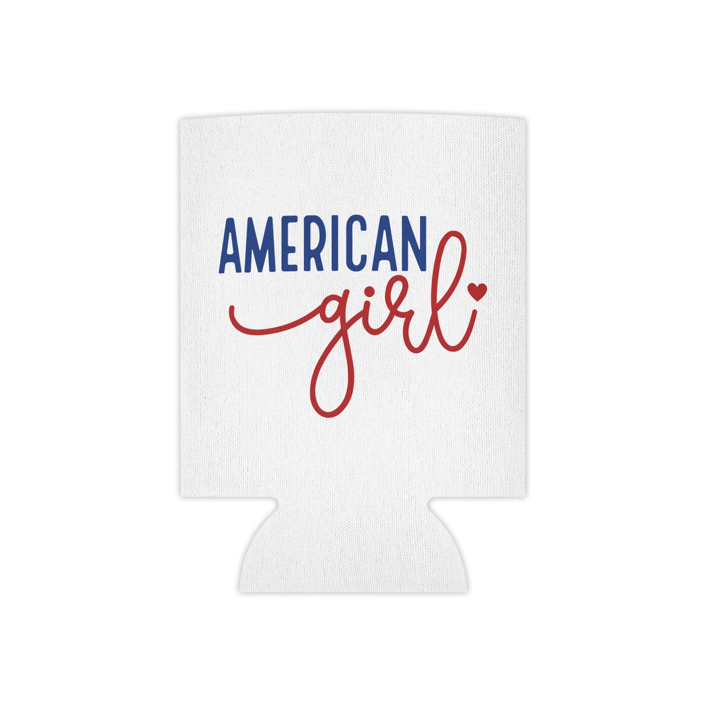 American Girl Can Cooler | Patriotic Drink Holder for 4th of July, BBQs, Weddings, Summer Parties, Gifts for Her