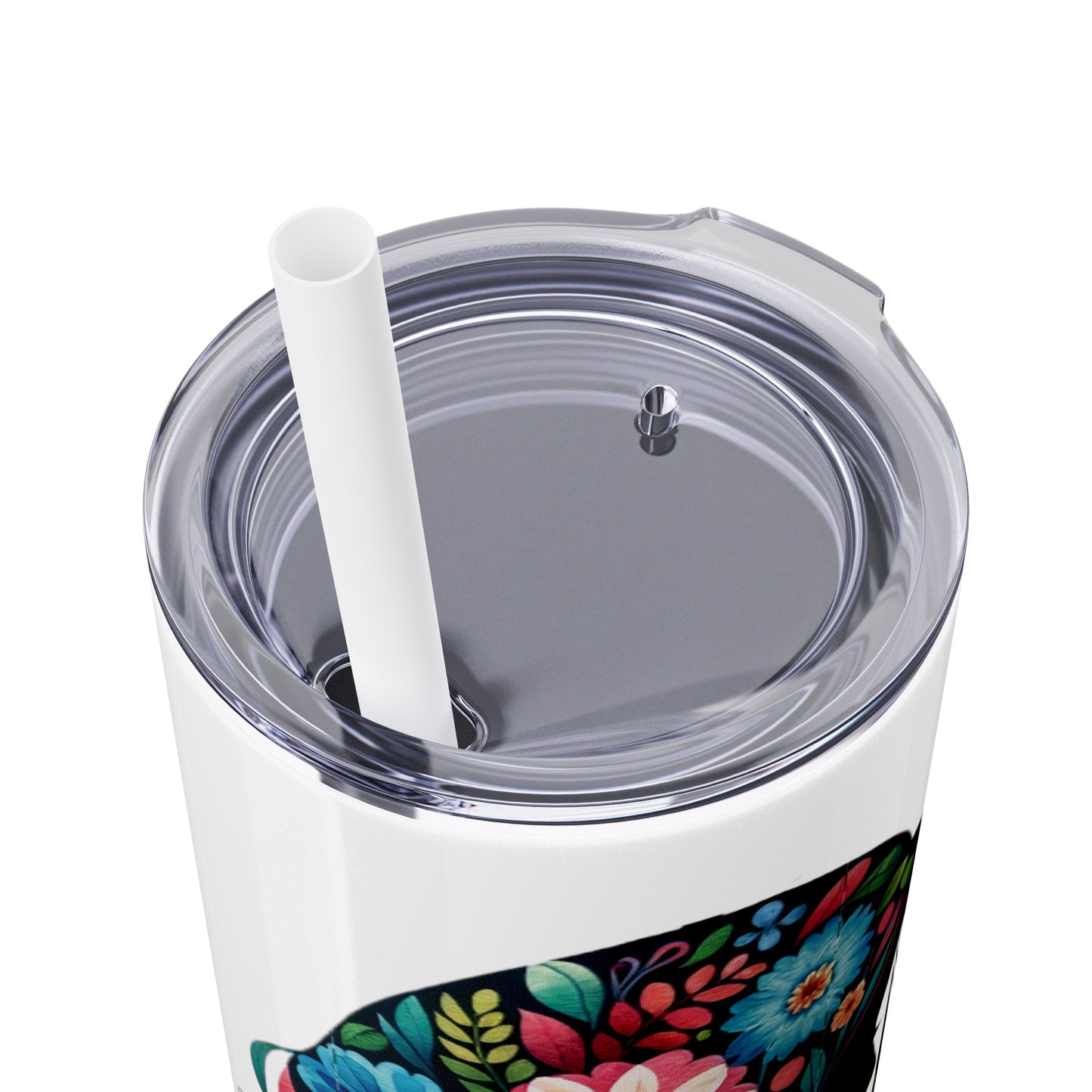 Mom Mother Child Mothers Day Skinny Tumbler with Straw, 20oz