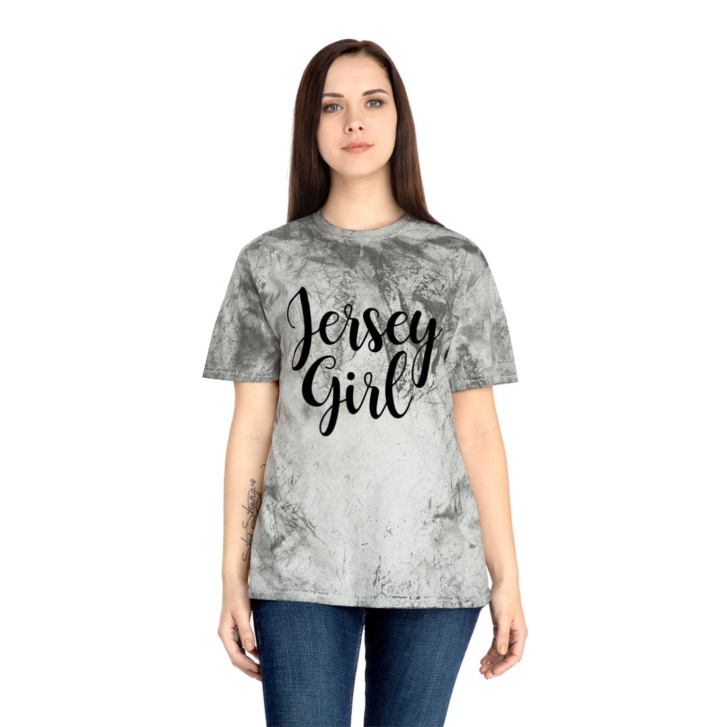 Jersey Girl Color Blast T-Shirt, Unisex Graphic Tee, Trendy Casual Wear, Gift for Her, Summer Vibes, Unique Jersey Gift
