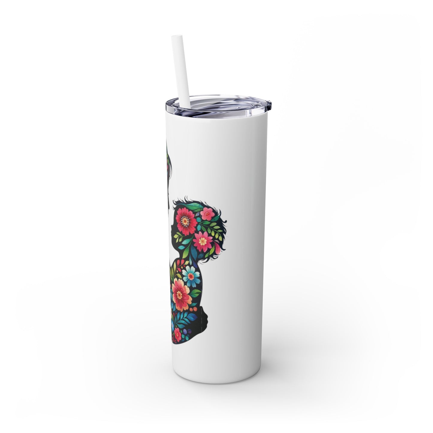 Mom Mother Child Mothers Day Skinny Tumbler with Straw, 20oz