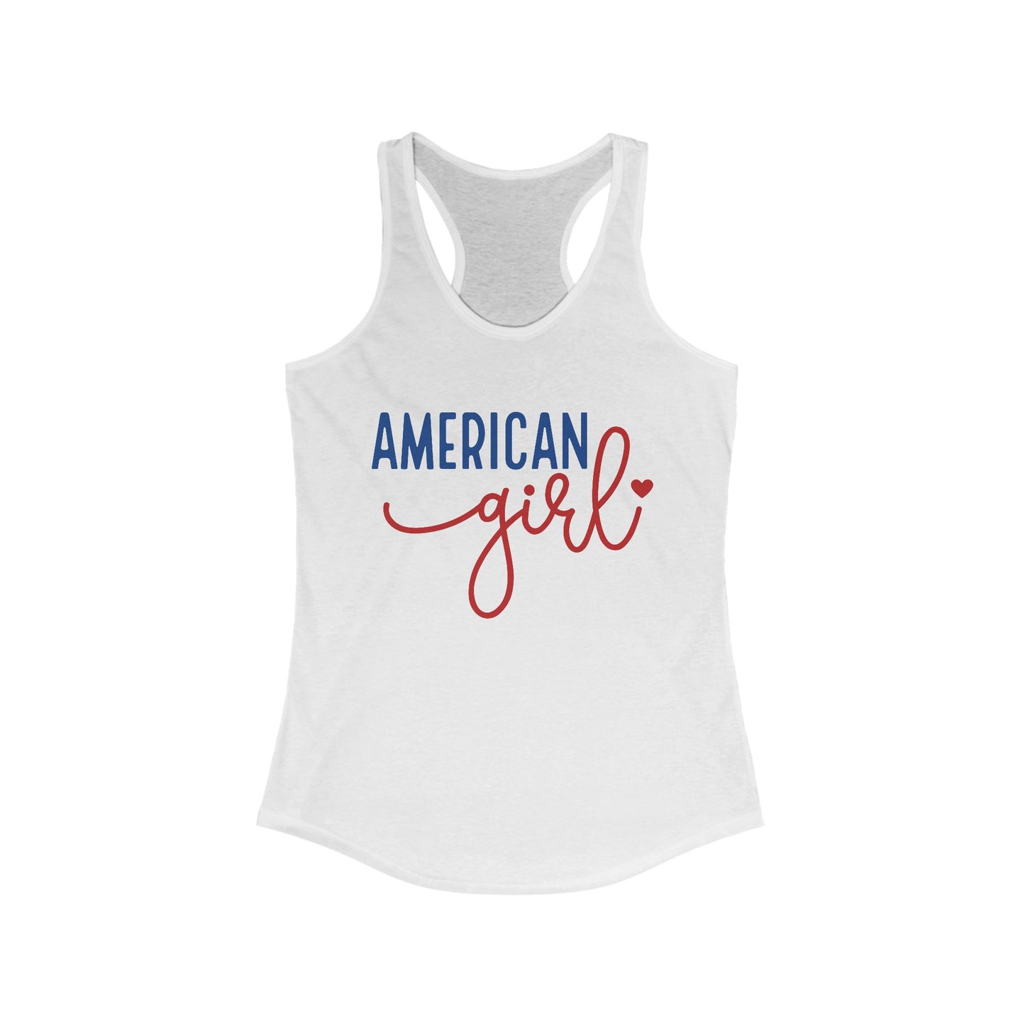 American Girl Racerback Tank Top | Summer Style, Patriotic Top, Gift for Her, 4th of July Outfit, Casual Wear
