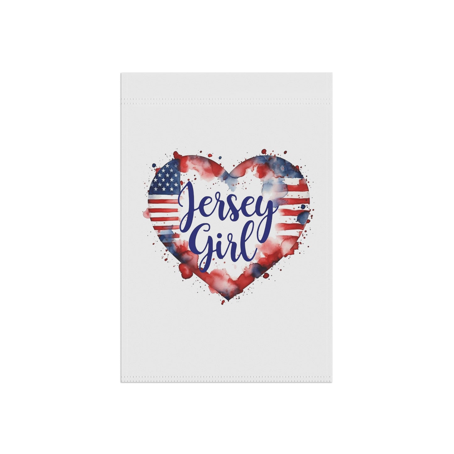 Patriotic Garden Banner, Jersey Girl Heart Yard Decor, Independence Day Decoration, American Flag Garden Flag, Home & Garden Decor
