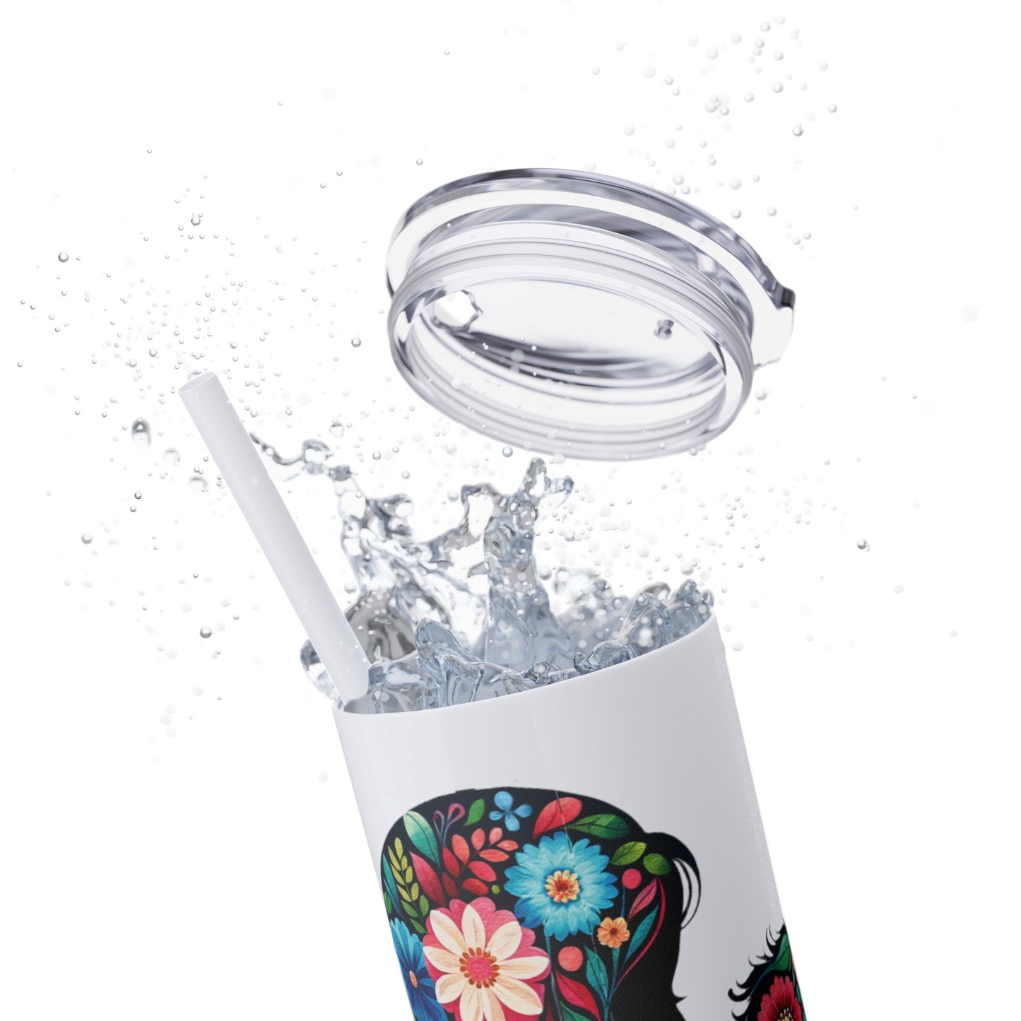 Mom Mother Child Mothers Day Skinny Tumbler with Straw, 20oz