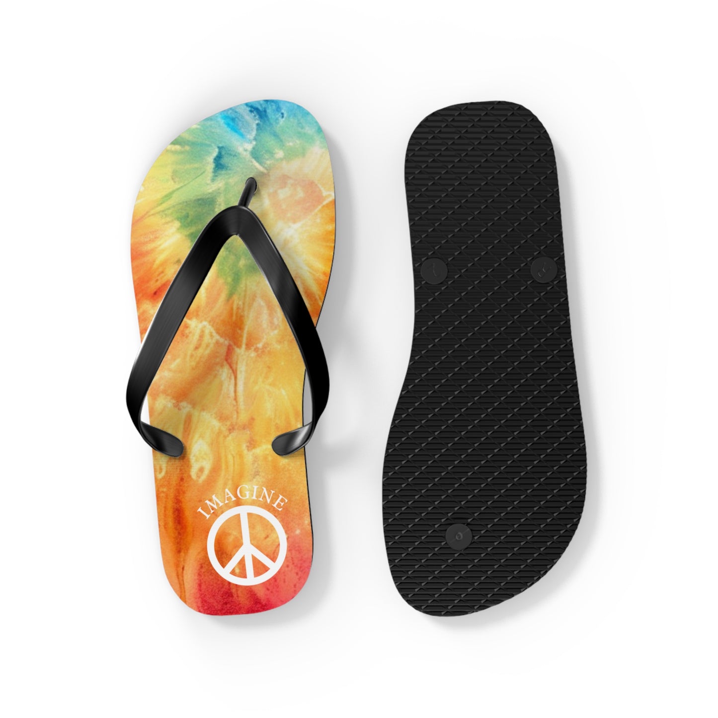 Colorful Tie-Dye Flip Flops | Fun Summer Sandals, Beach Footwear, Festival Shoes, Vacation Essentials, Relaxed Vibe, Gift Idea