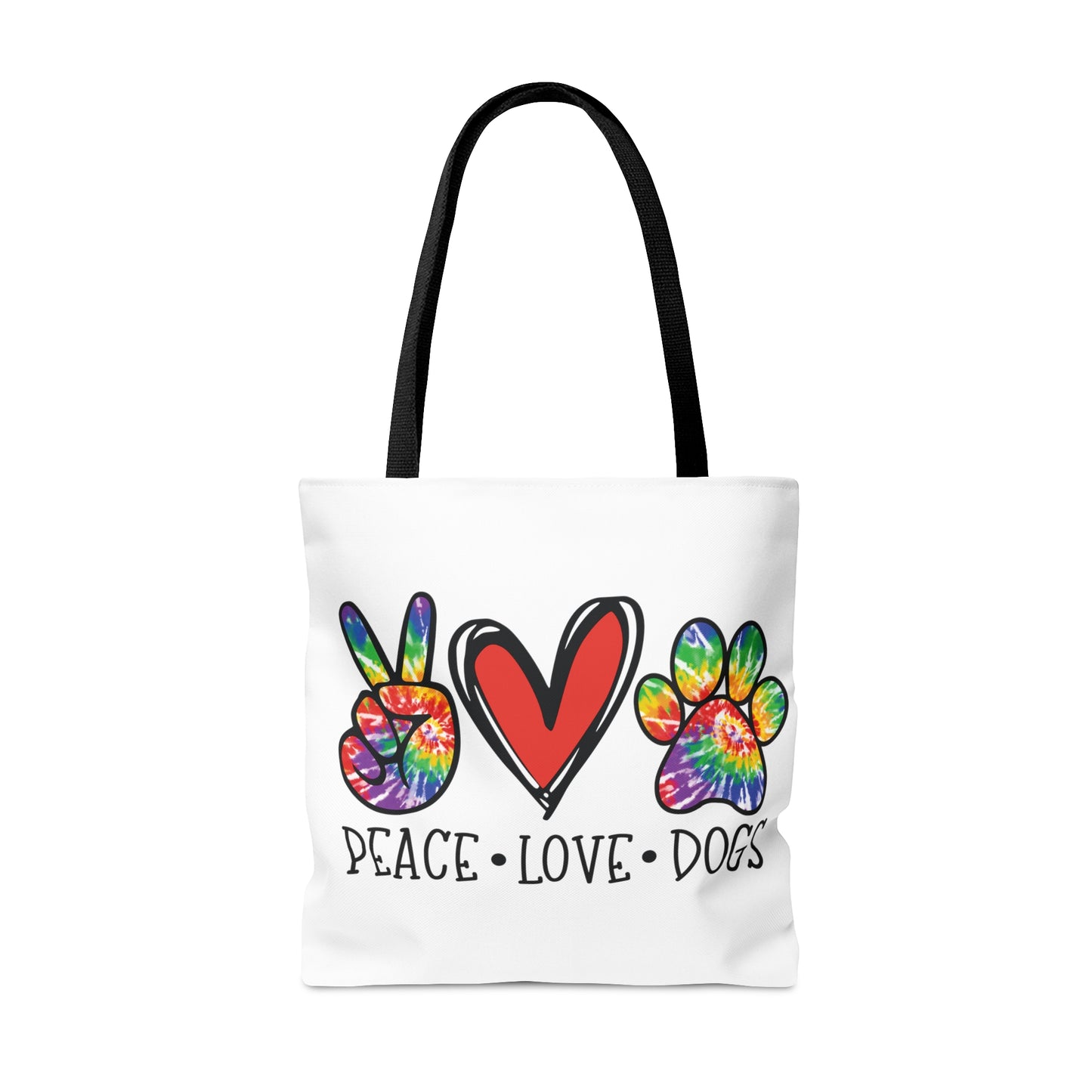 Peace Love Dogs AOP Tote Bag