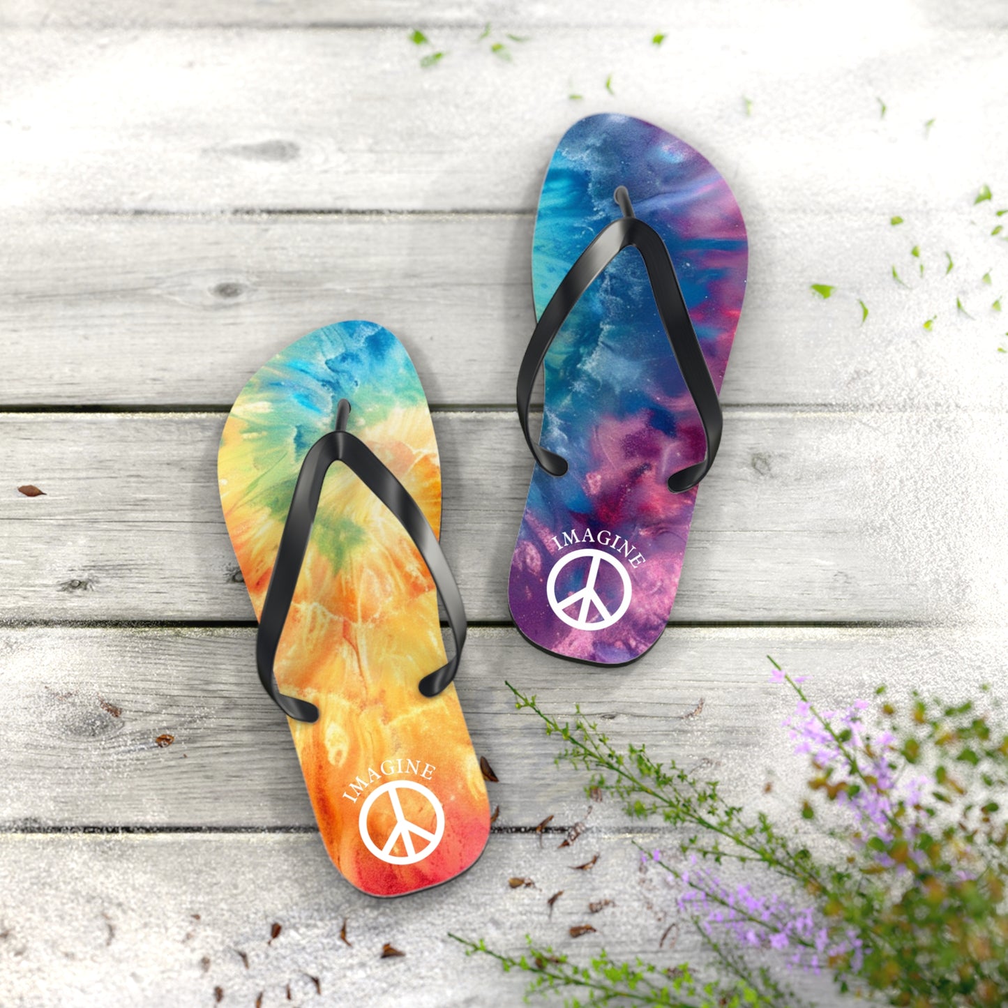 Colorful Tie-Dye Flip Flops | Fun Summer Sandals, Beach Footwear, Festival Shoes, Vacation Essentials, Relaxed Vibe, Gift Idea