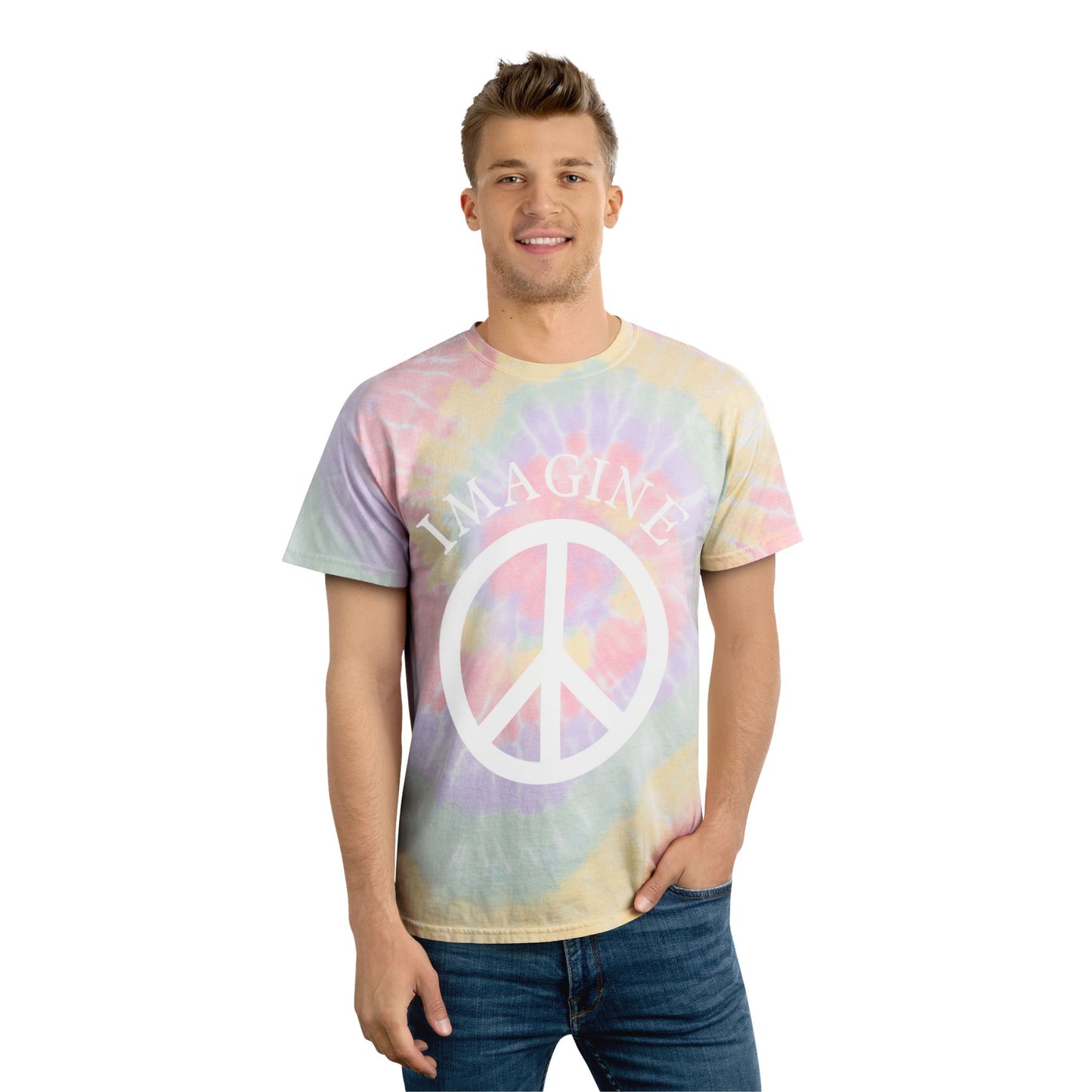 Colorful Tie-Dye Peace Tee - Retro Style, Summer Fashion, Bohemian T-Shirt, Festival Outfit, Gift for Peace Lovers