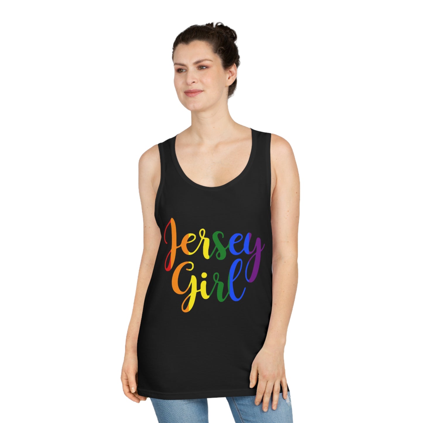 Jersey Girl Tank Top | LGBTQ Pride Apparel, Summer Casual Wear, Festival Essentials, Birthday Gift, Beach Outing