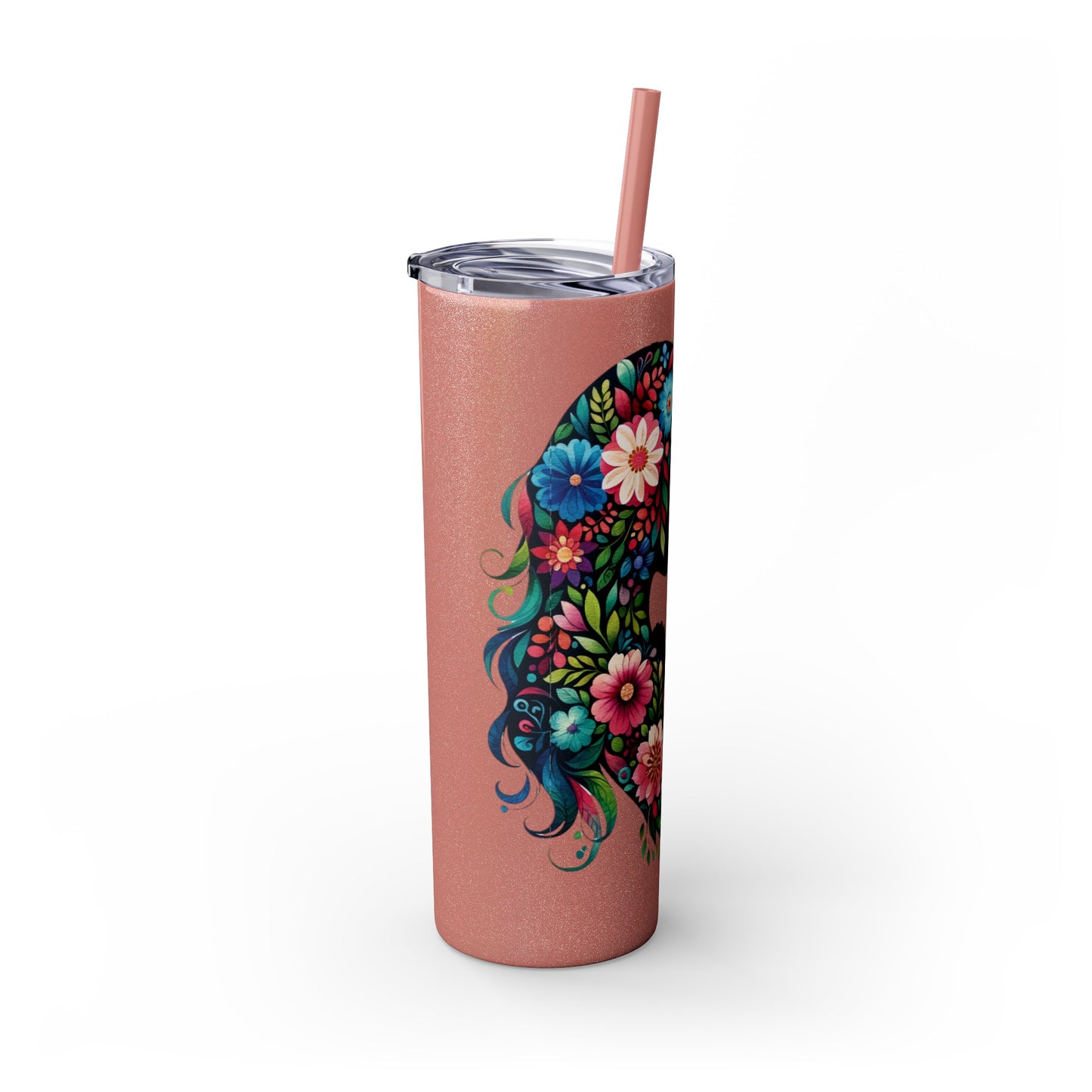 Mom Mother Child Mothers Day Skinny Tumbler with Straw, 20oz