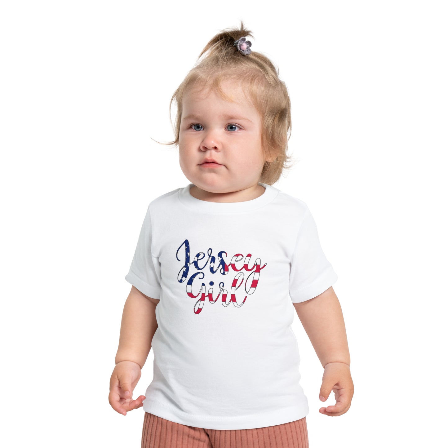 Patriotic Baby T-Shirt, Jersey Girl Tee, Toddler Independence Day Costume, Baby Shower Gift, First Birthday Outfit