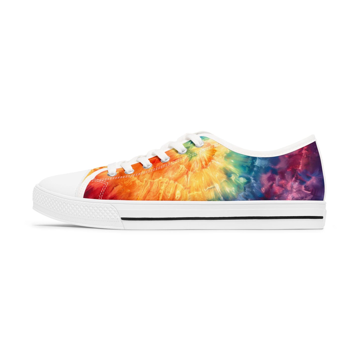 Vibrant Tie-Dye Women’s Sneakers, Retro Casual Shoes, Summer Footwear, Festival Fashion, Gift for Her, Colorful Everyday Sneakers