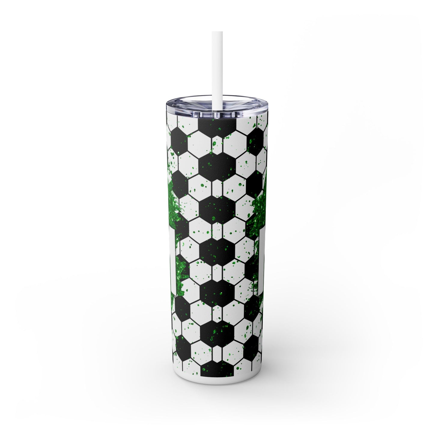 Soccer Mom Skinny Tumbler with Straw, 20oz