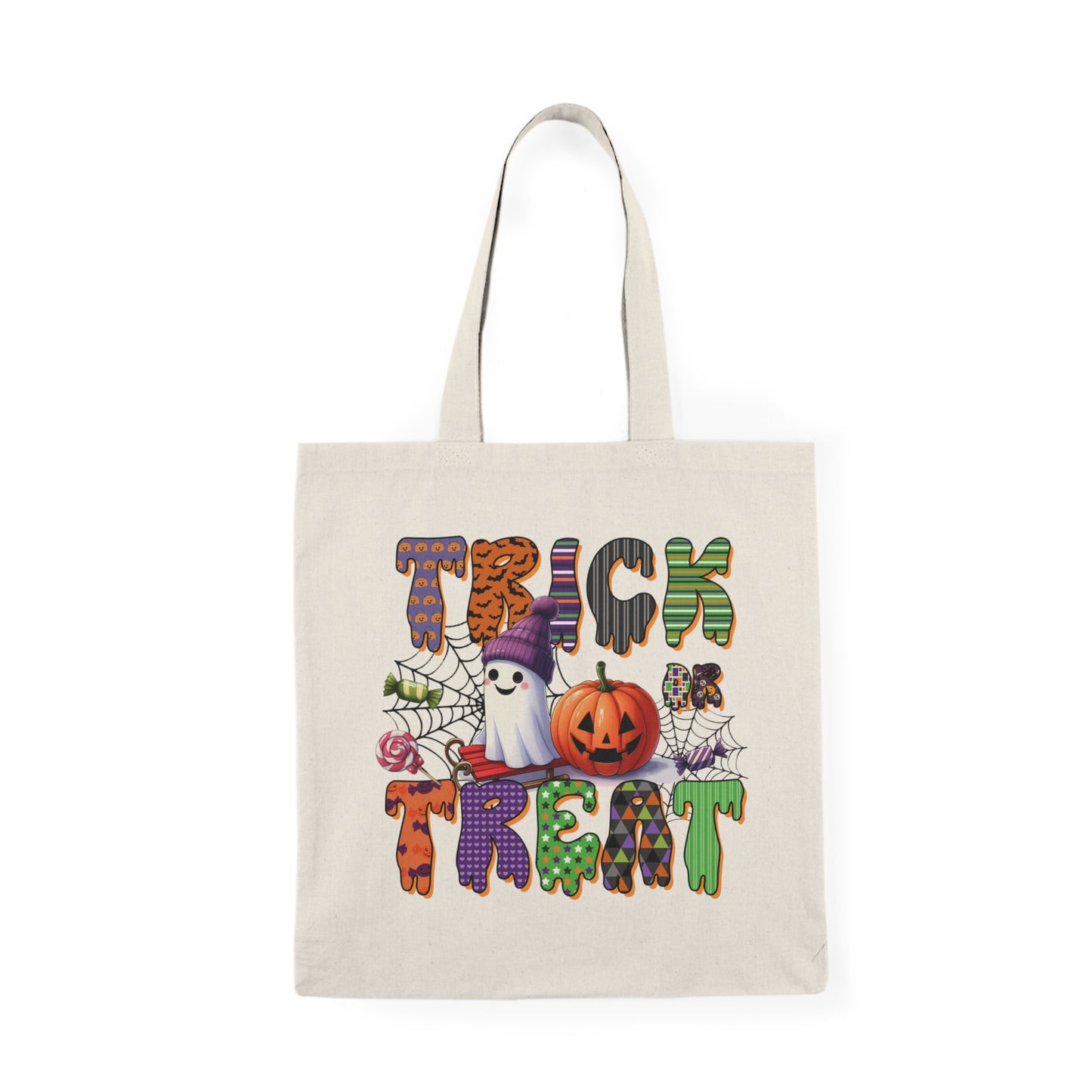 Trick or Treat Halloween Natural Tote Bag