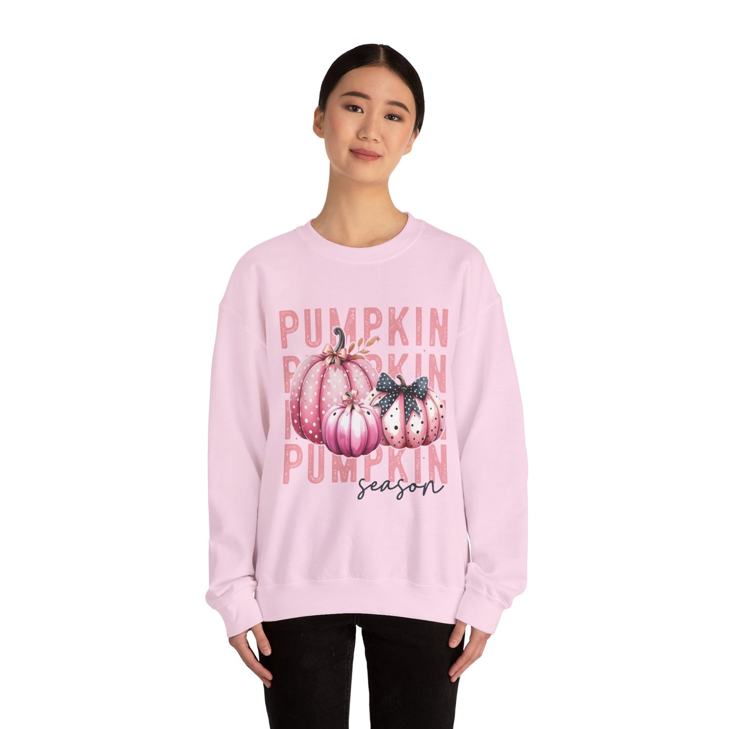 Pumpkin Season Pink Unisex Heavy Blend™ Crewneck Sweatshirt