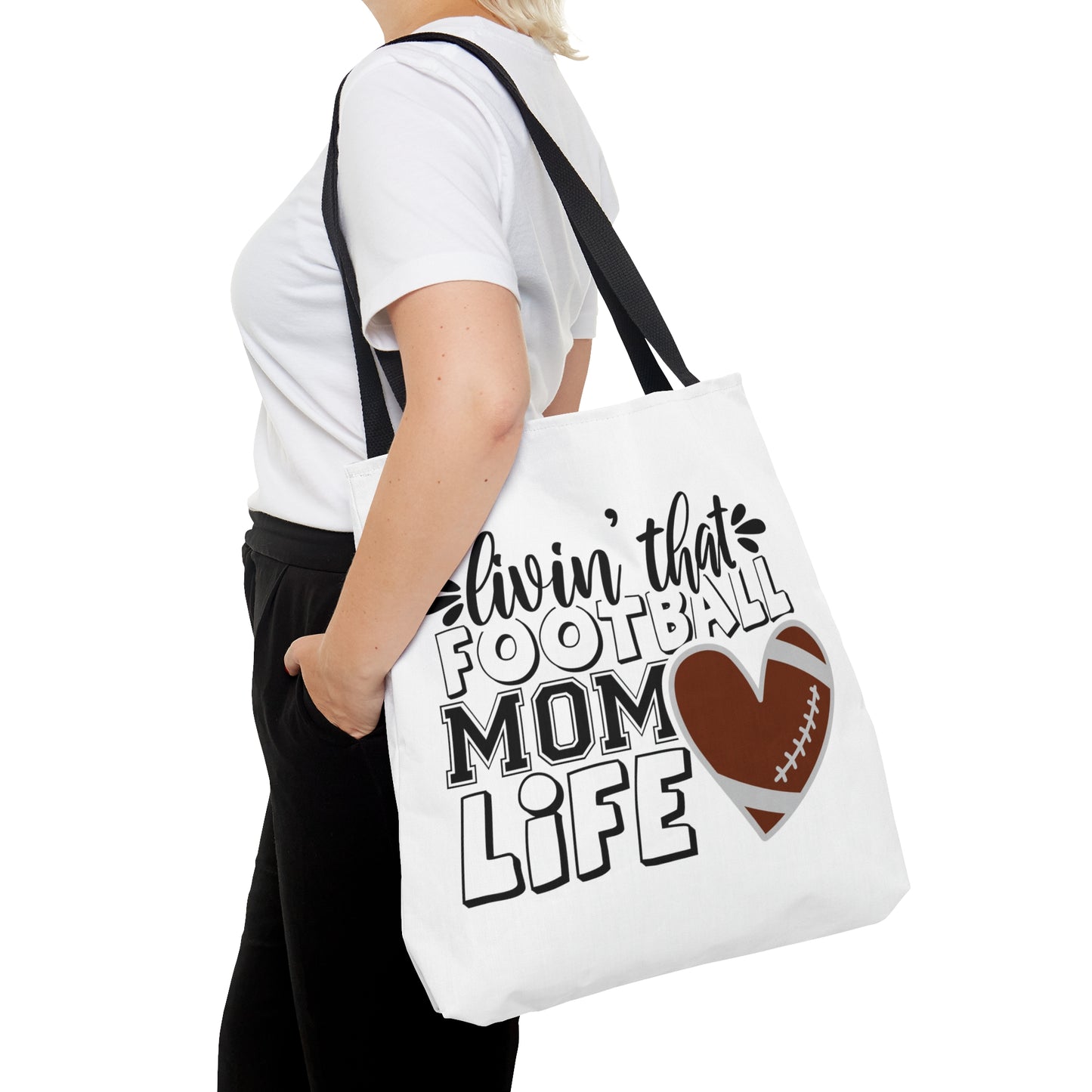 Football Mom Life AOP Tote Bag