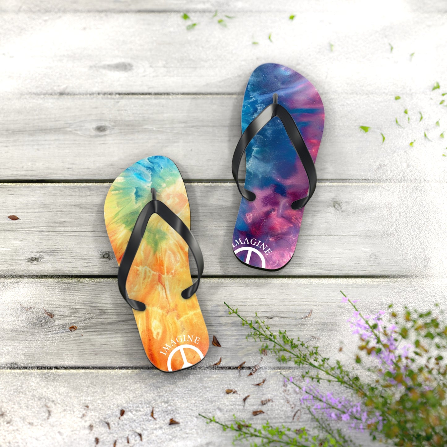 Colorful Tie-Dye Flip Flops | Fun Summer Sandals, Beach Footwear, Festival Shoes, Vacation Essentials, Relaxed Vibe, Gift Idea